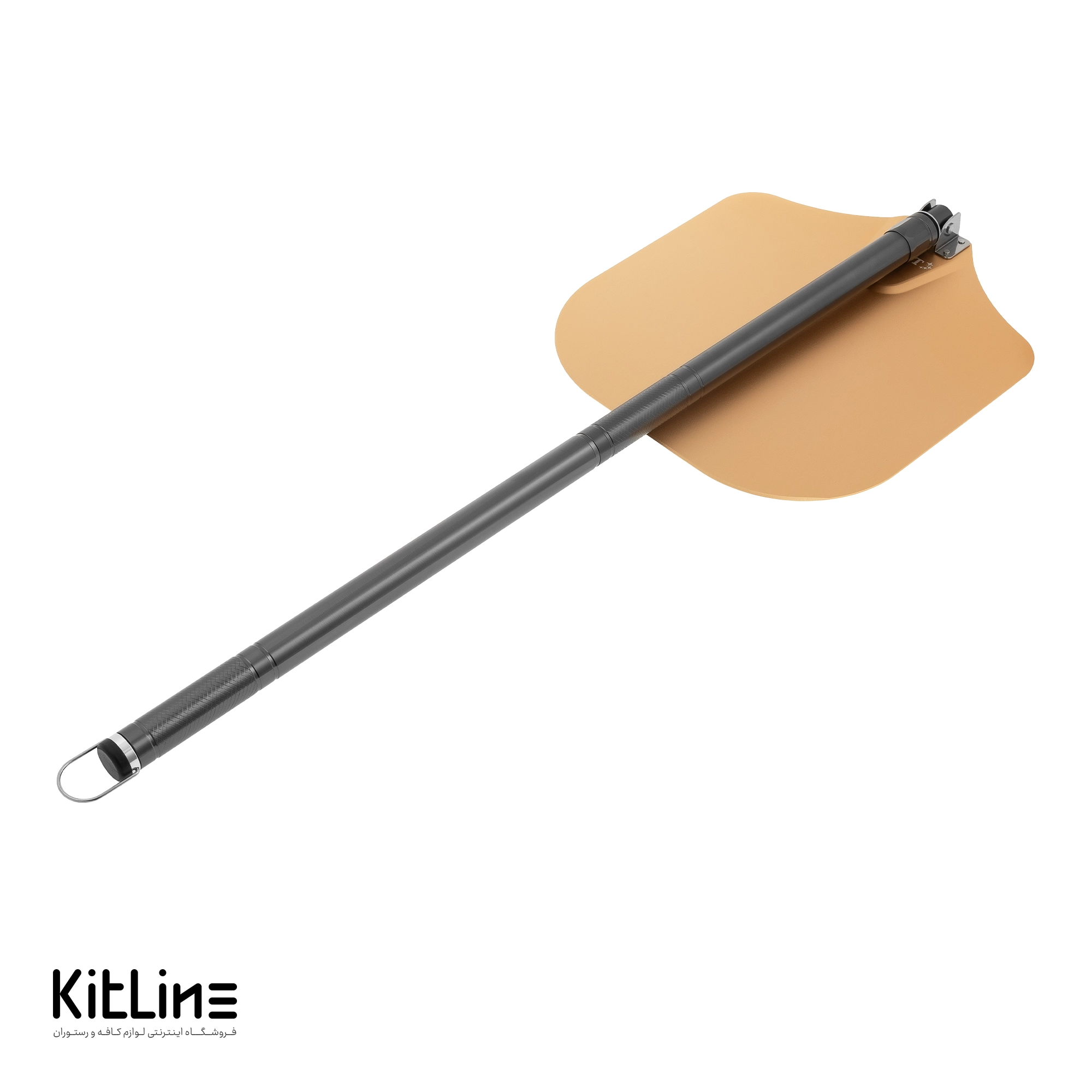 پارو پیتزا آلومینیومی مستطیل طلایی کف ۳۰ دسته تلسکوپی ۸۰ سانتی بست - تصویر 3