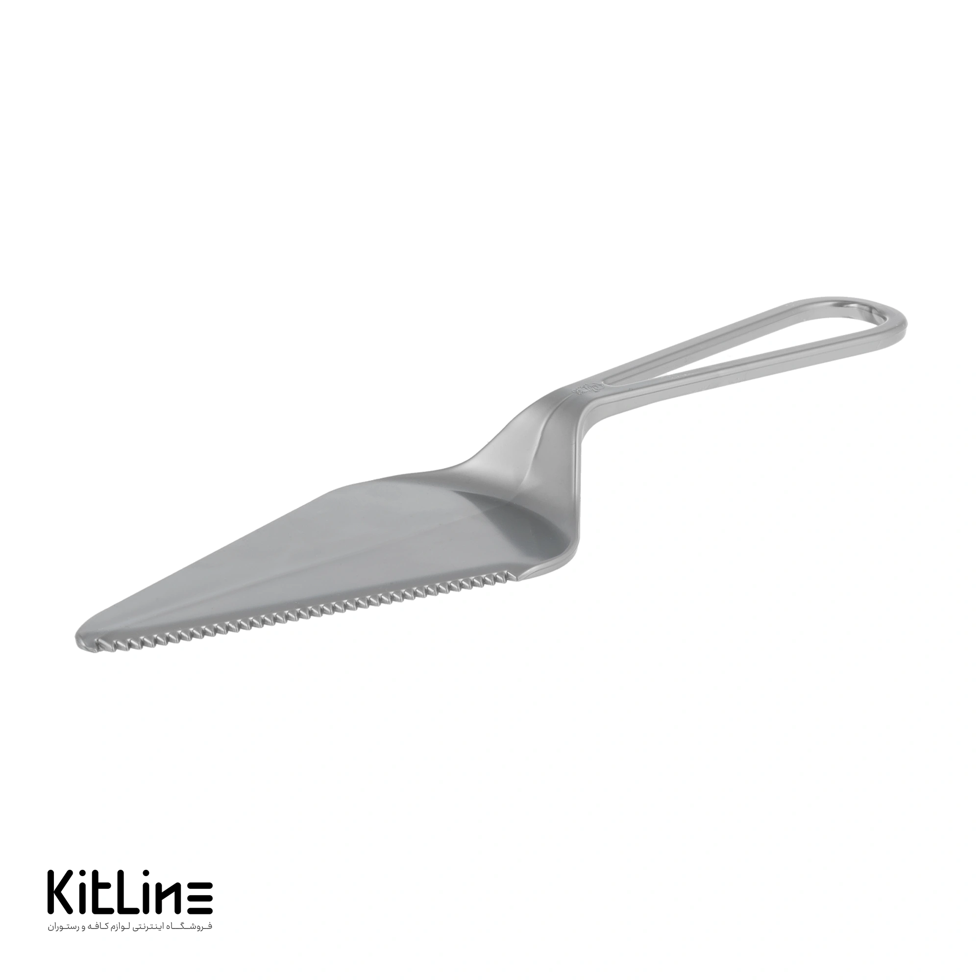 کارد و کفگیر کیک بر یکبار مصرف ۲۸ سانتیمتری نقره ای متاليک مدل نيلا - تصویر 3