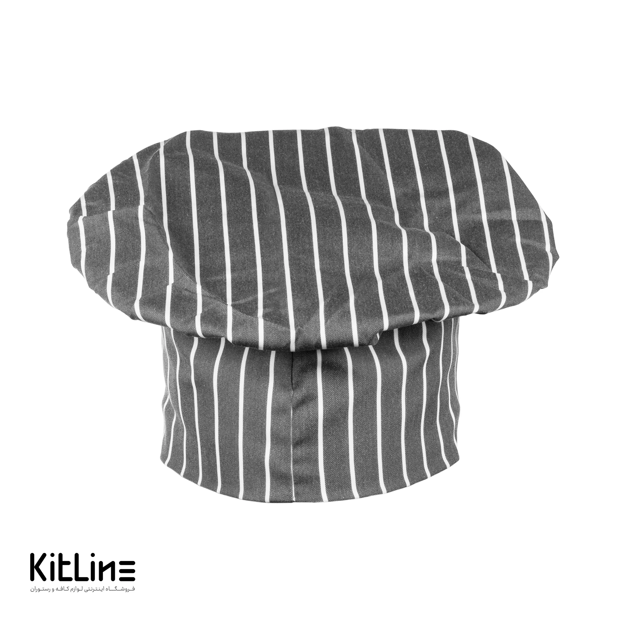 کلاه سرآشپز راه راه طوسی پوشاکو - تصویر 3