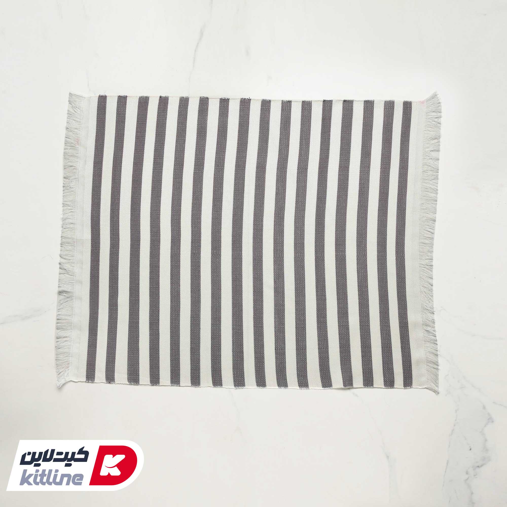 دستمال دستباف راه راه قهوه ای