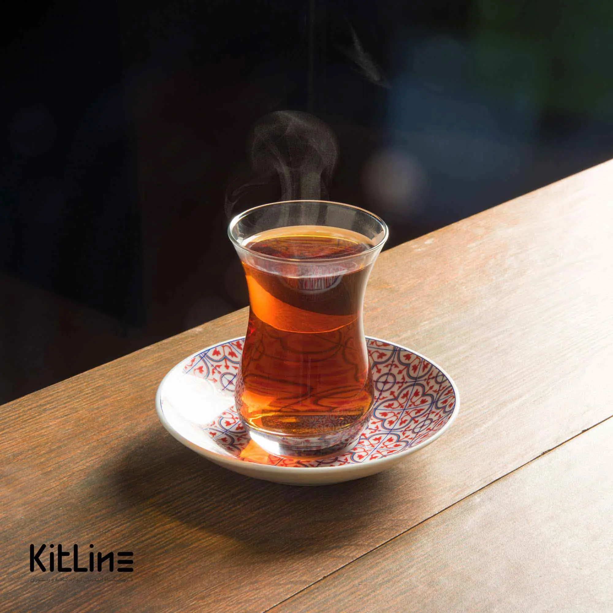 نعلبکی چینی ۱۳ سانتیمتری زرین مدل آندولس قرمز - تصویر 4