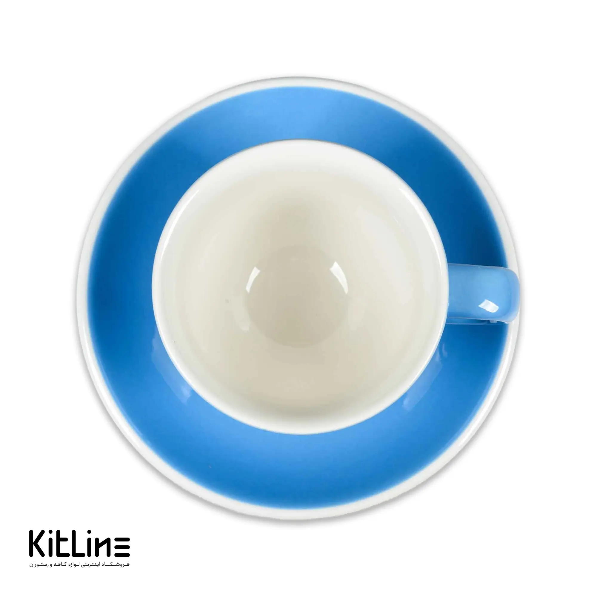 فنجان و نعلبکی پرسلین ۱۷۰ میلیلیتری آبی اکمه (ACME) - تصویر 3