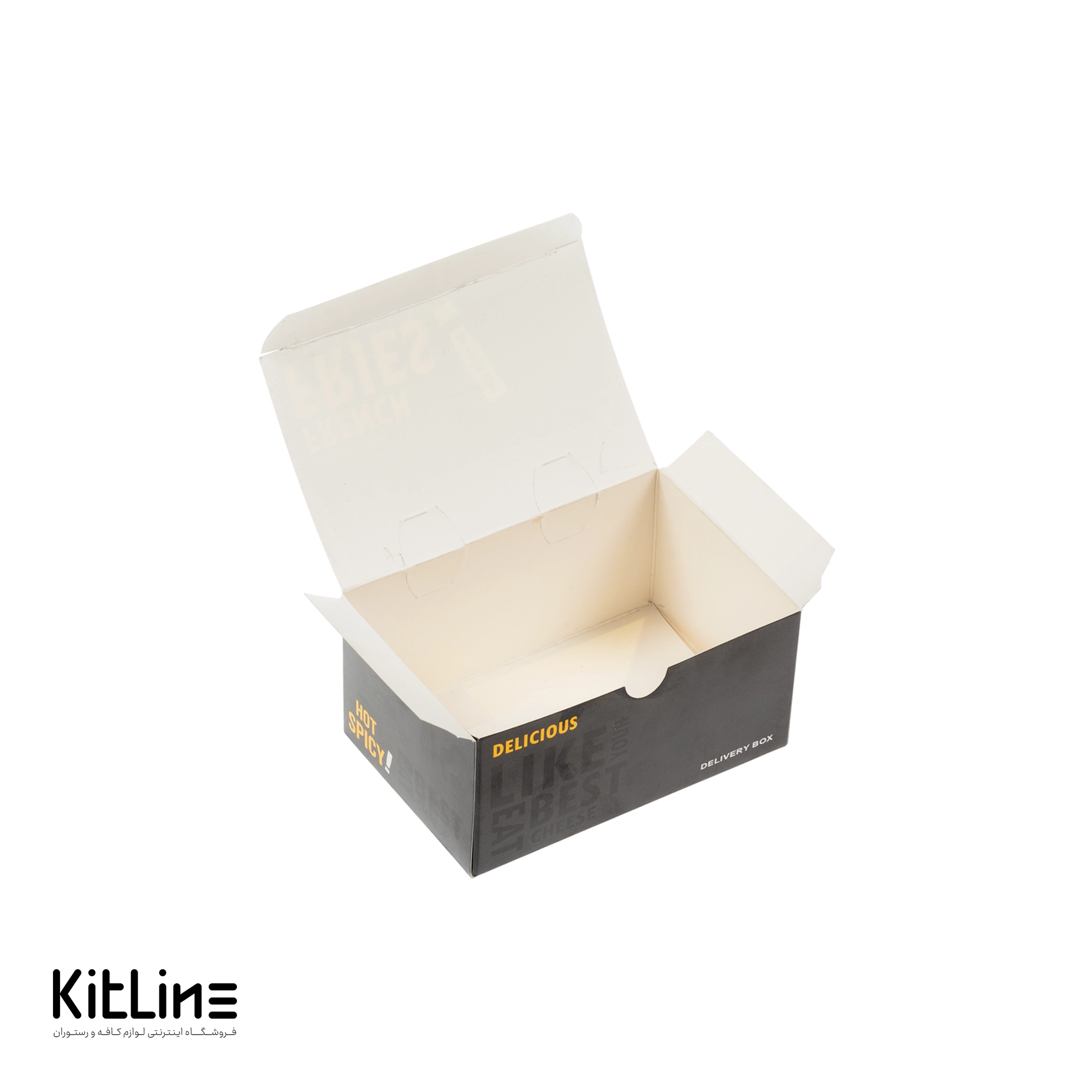 جعبه سیب زمینی یکبار مصرف ايندربرد ۸×۱۲ سانتیمتری مشکی (کارتن ۳۰۰ عددی) - تصویر 4