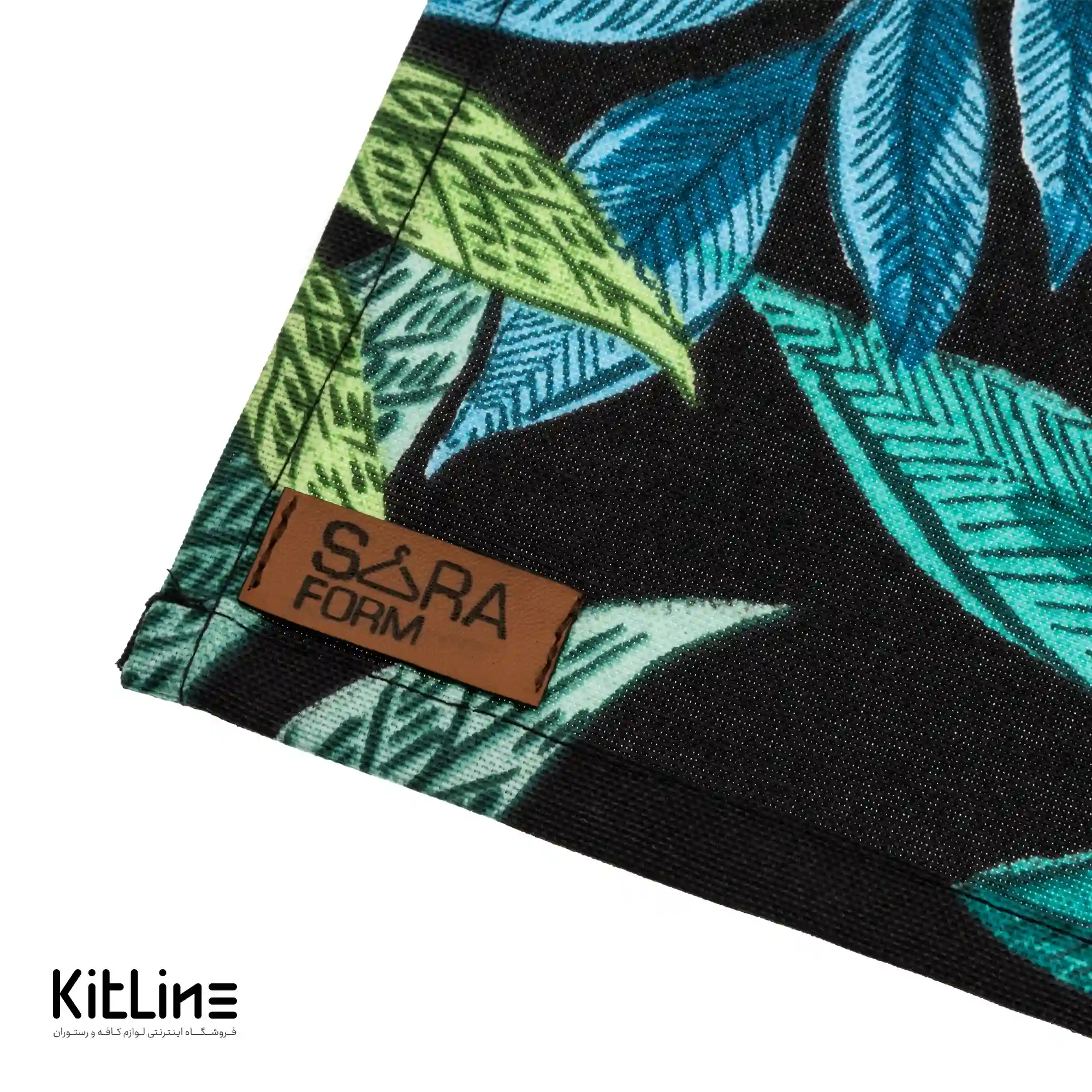 نیم پیشبند طرح برگ سبز و مشکی برند سارا فرم - تصویر 5