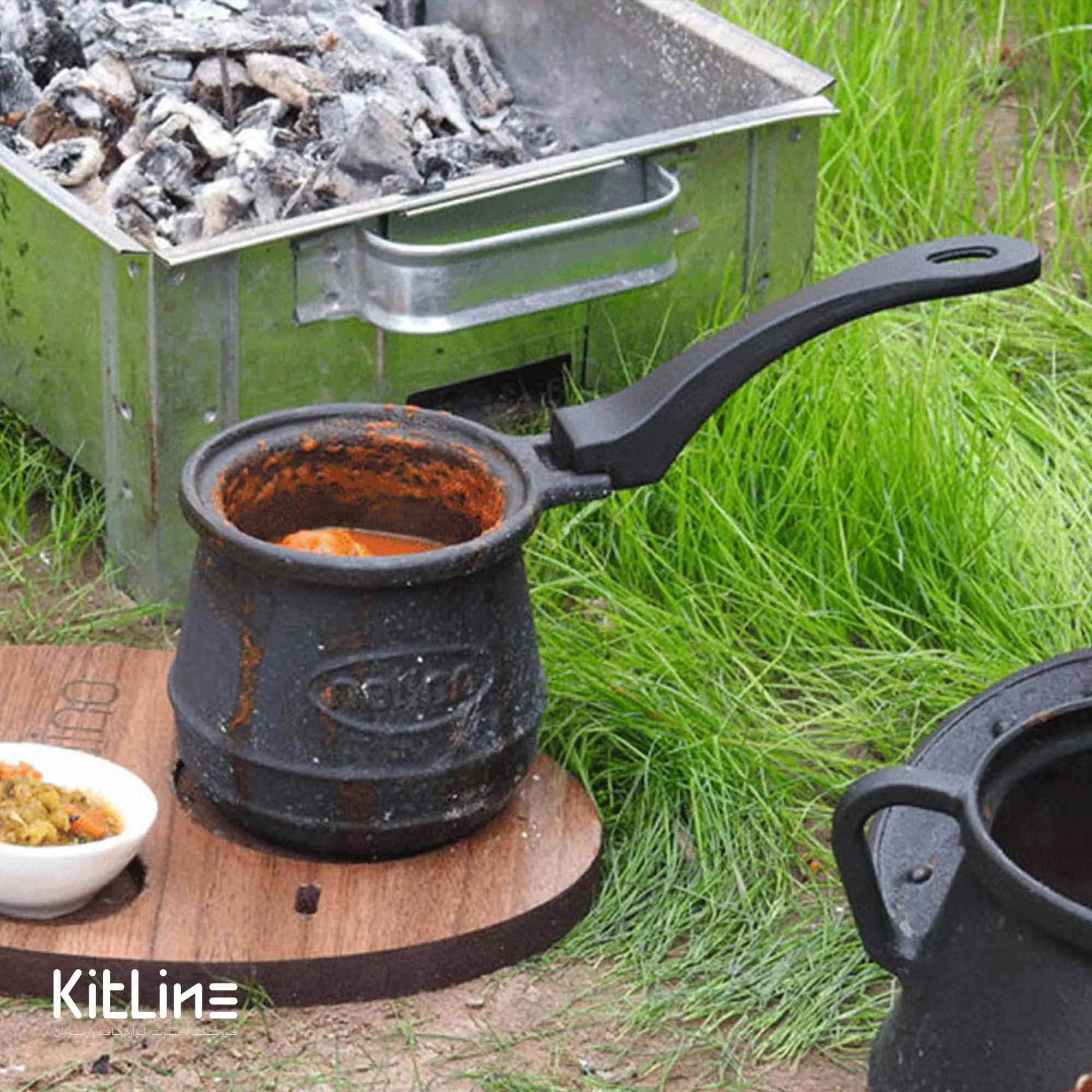 ظرف دیزی چدنی ۶۰۰ میلیلیتری همراه با دستگیره نالینو - تصویر 4