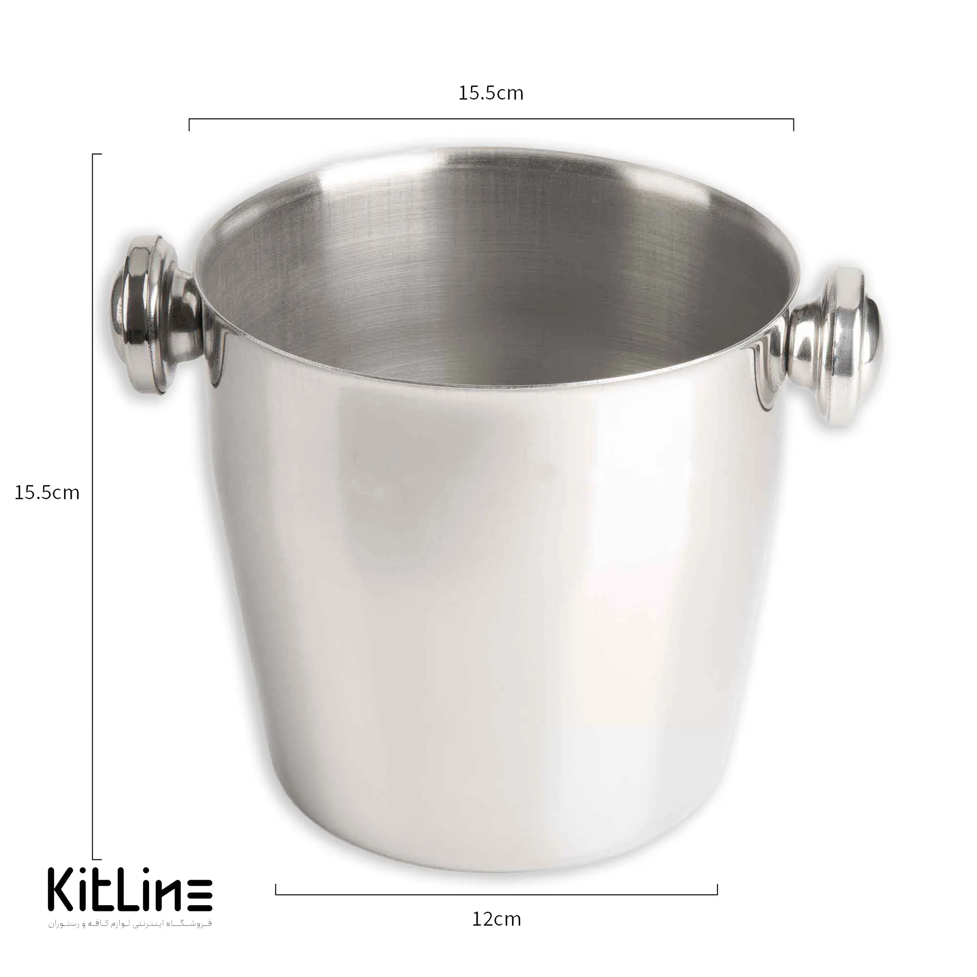 سطل سرو یخ ۱۵.۵×۱۵.۵ سانتیمتری استیل - تصویر 4