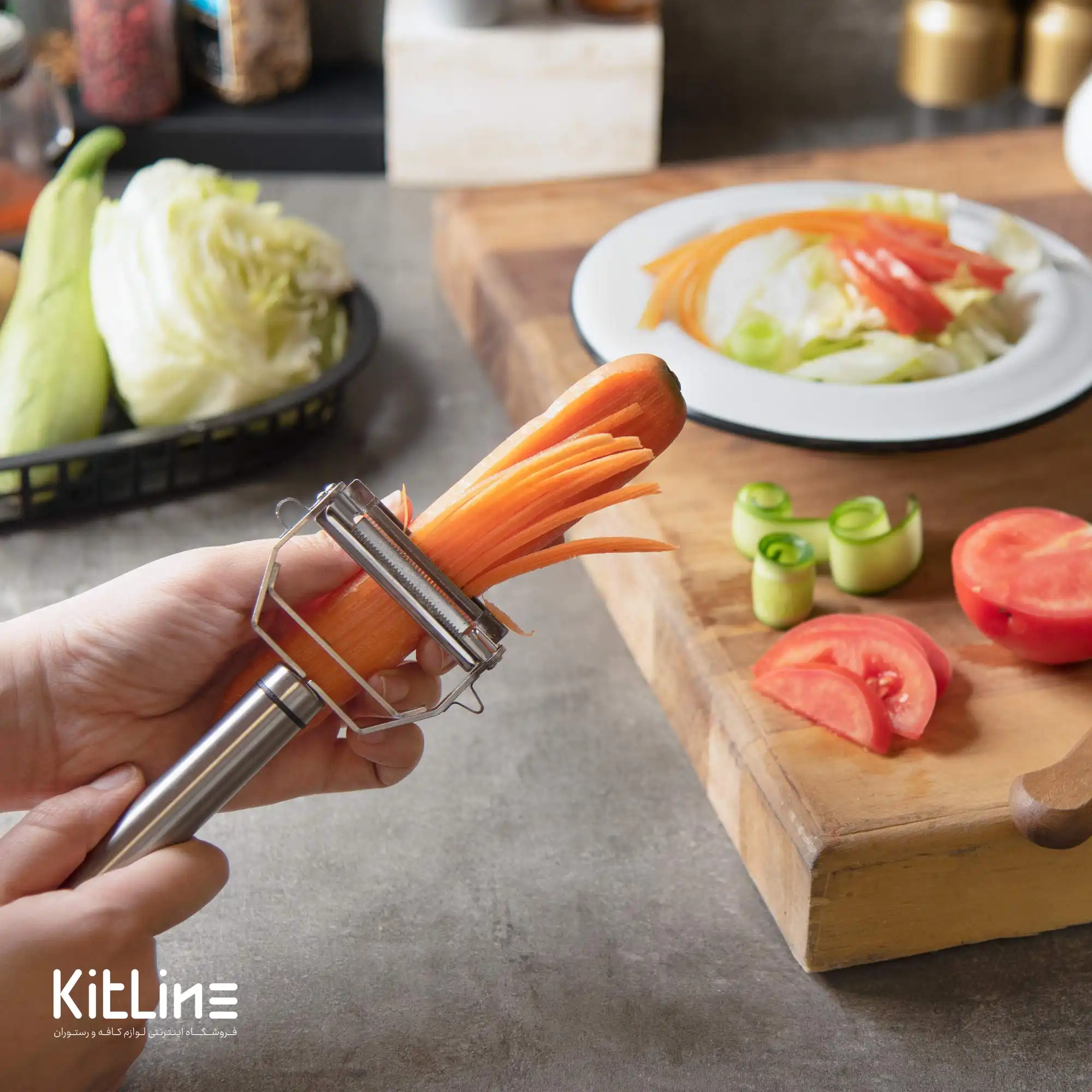 پوست کن دو کاره استیل ۱۸ سانتیمتری - تصویر 7