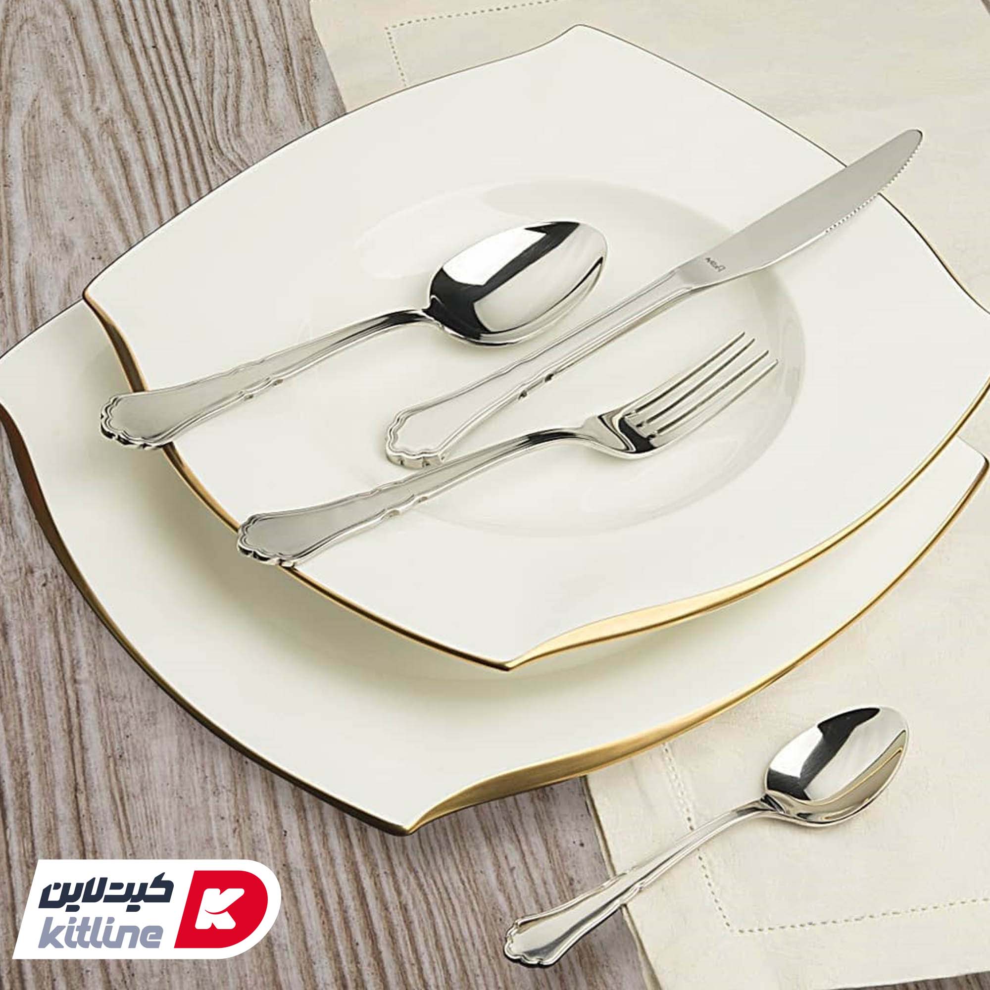 قاشق چای خوری صنایع استیل مدل رویال مات - تصویر 4