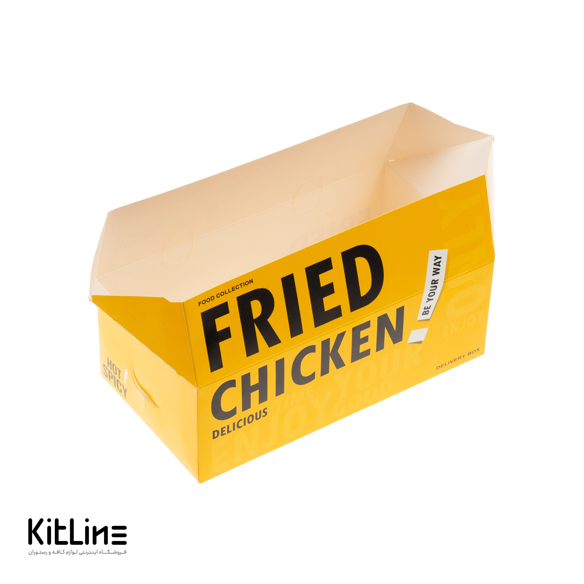 جعبه سوخاری یکبار مصرف ايندربرد ۱۱×۲۱ سانتیمتری زرد (کارتن ۳۰۰ عددی) - تصویر 4