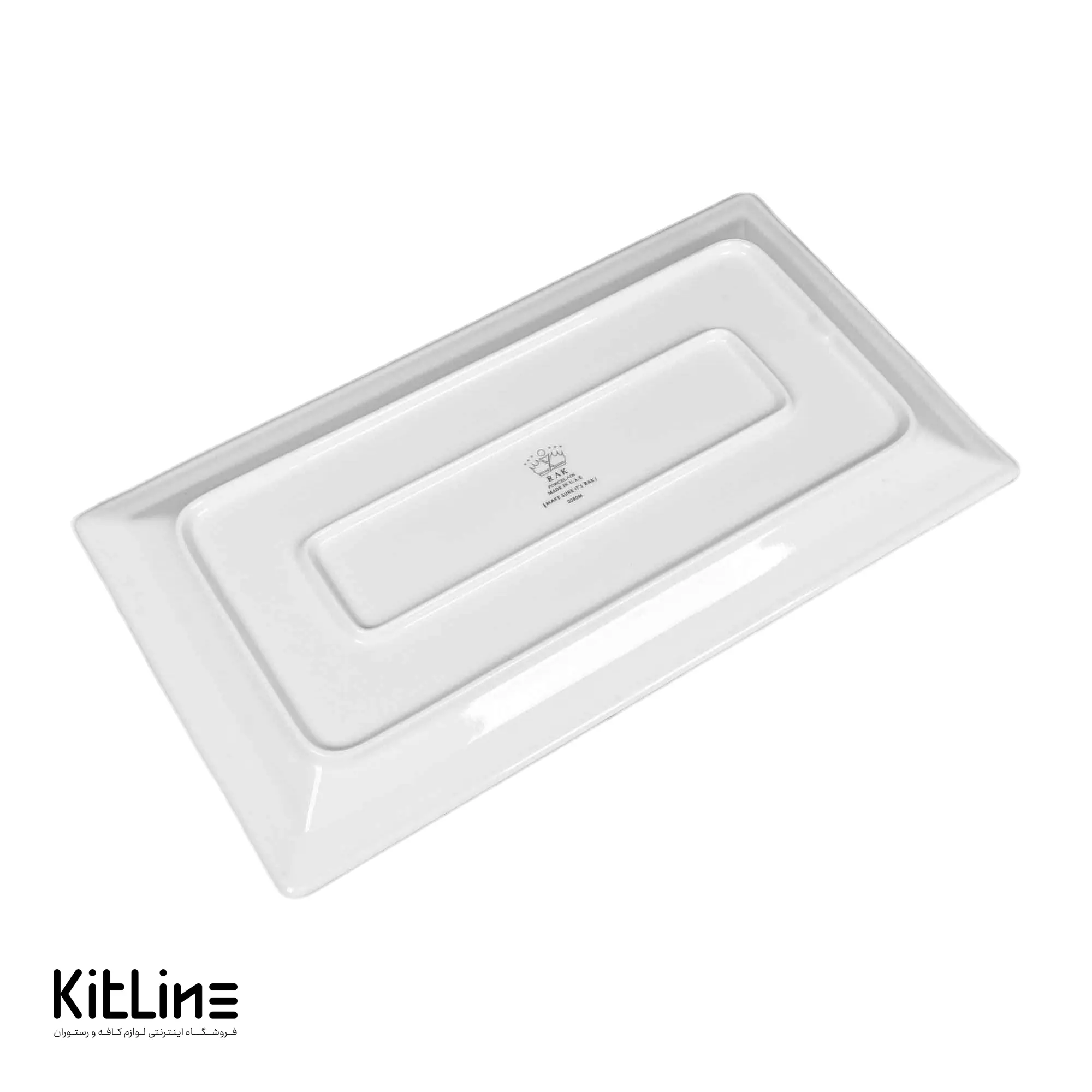 دیس پرسلین ۲۱×۳۸ سانتیمتری کلاسیک سفید رک (RAK) - تصویر 4