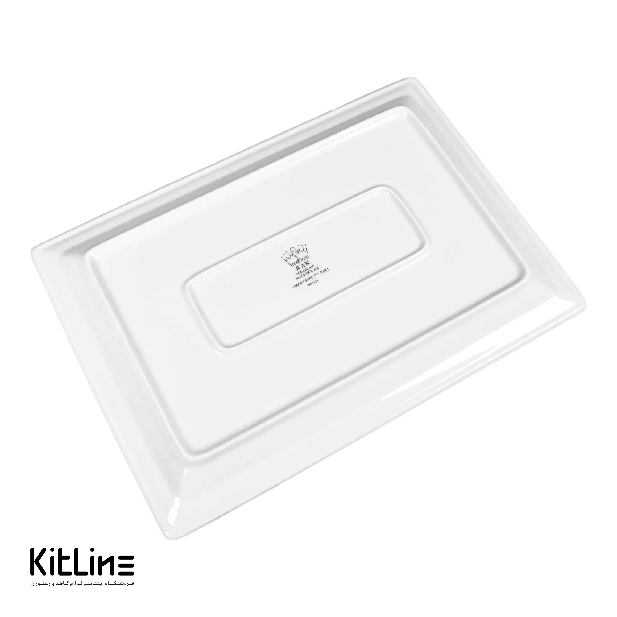 بشقاب پرسلین ۲۳×۳۳ سانتیمتری کلاسیک سفید رک (RAK) - تصویر 5