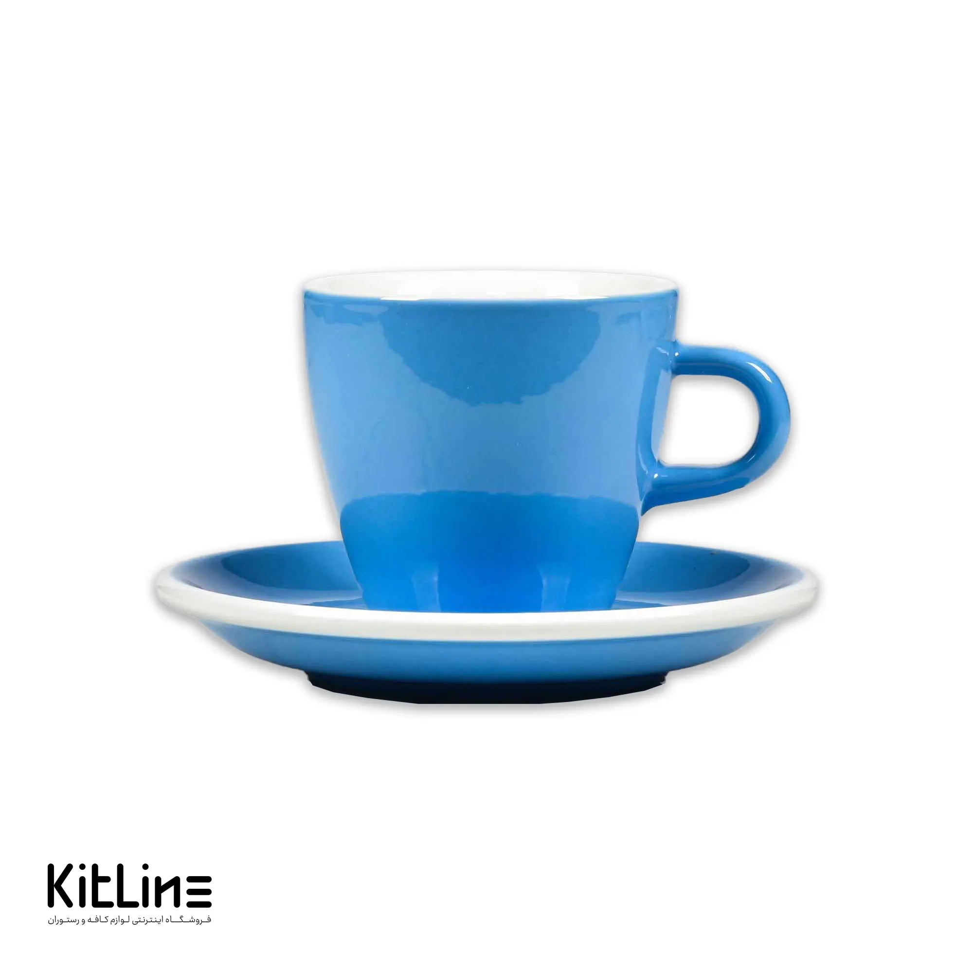 فنجان و نعلبکی پرسلین ۱۷۰ میلیلیتری آبی اکمه (ACME) - تصویر 5