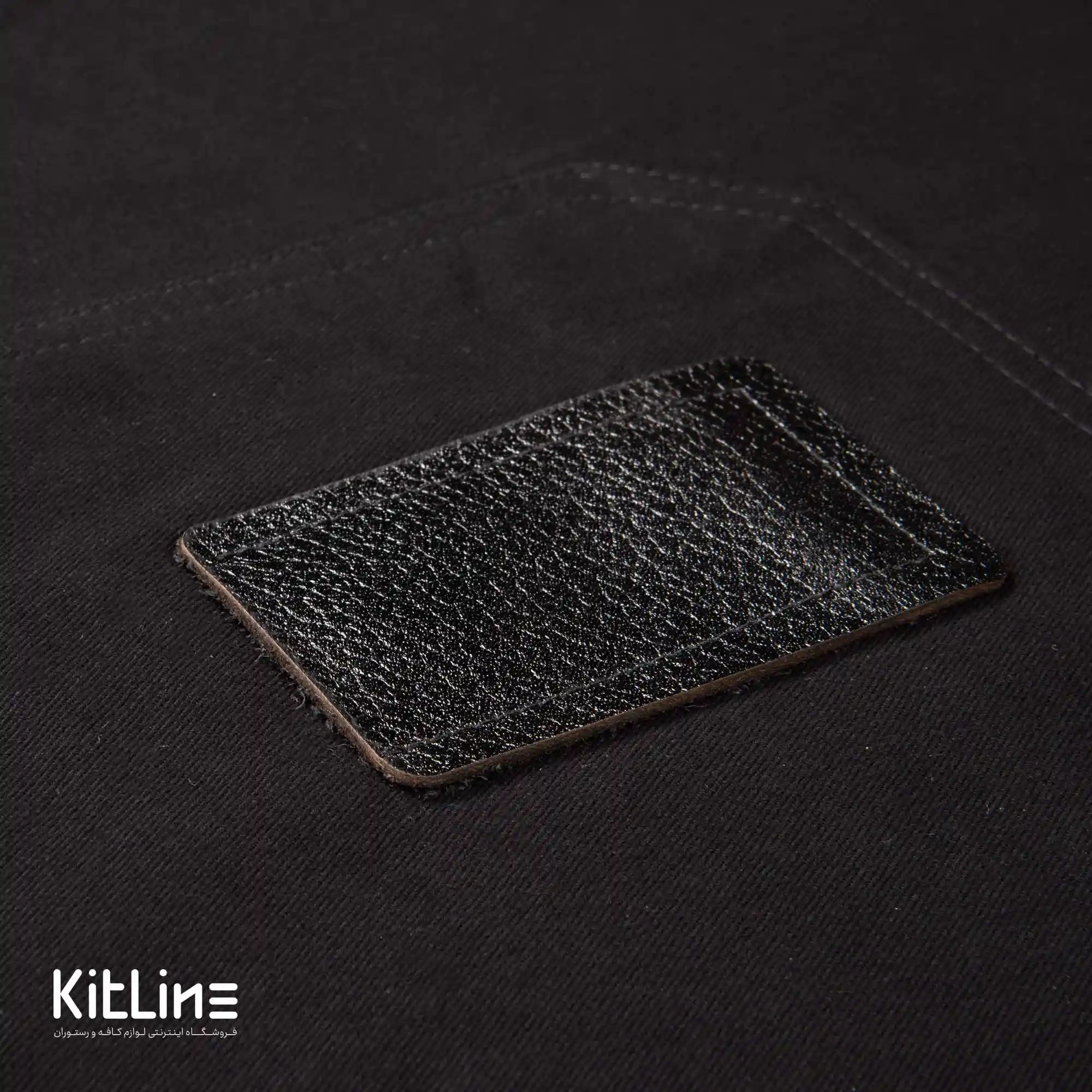 نیم پیشبند کتان کجراه ۳ جیب مشکی - تصویر 5