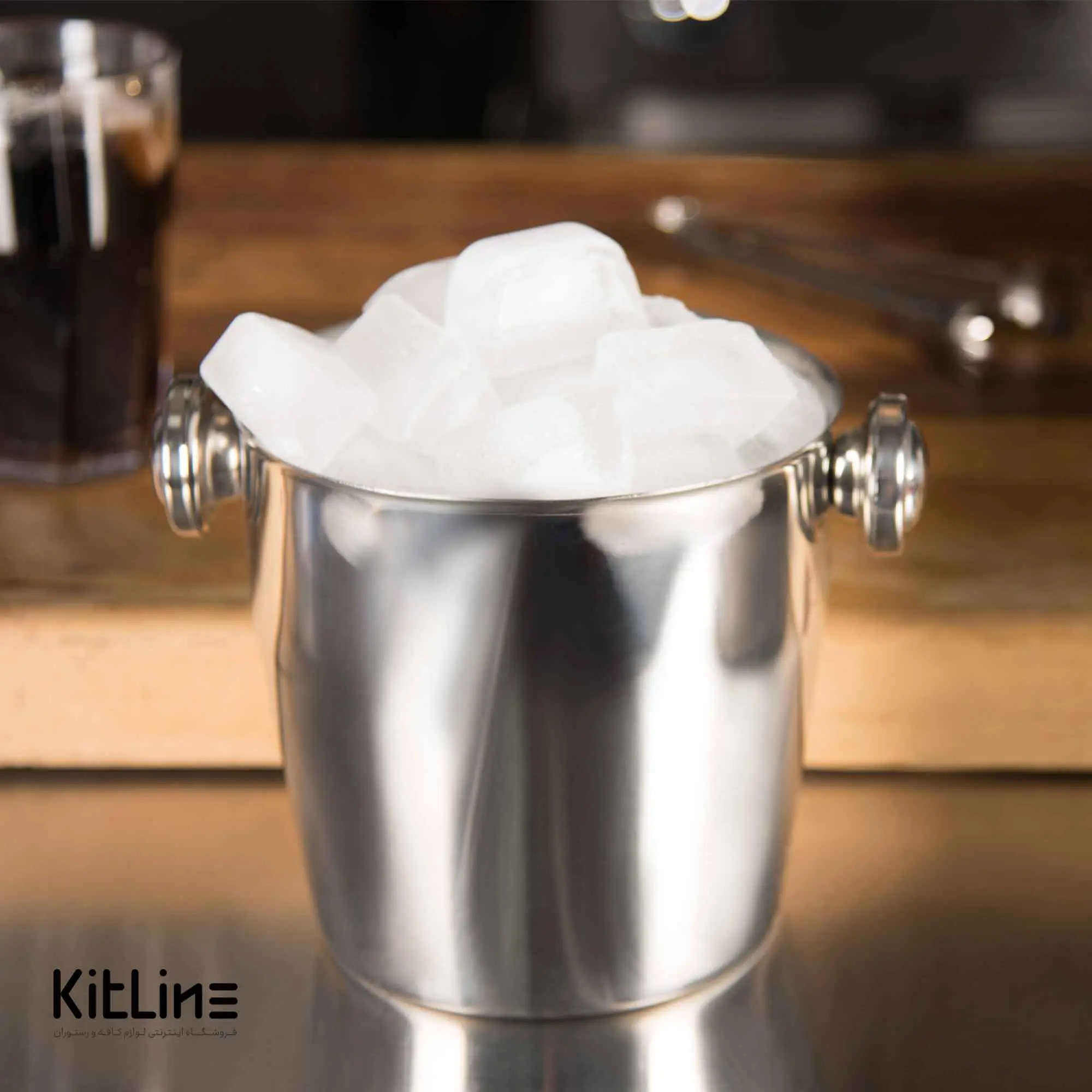 سطل سرو یخ ۱۵.۵×۱۵.۵ سانتیمتری استیل - تصویر 5