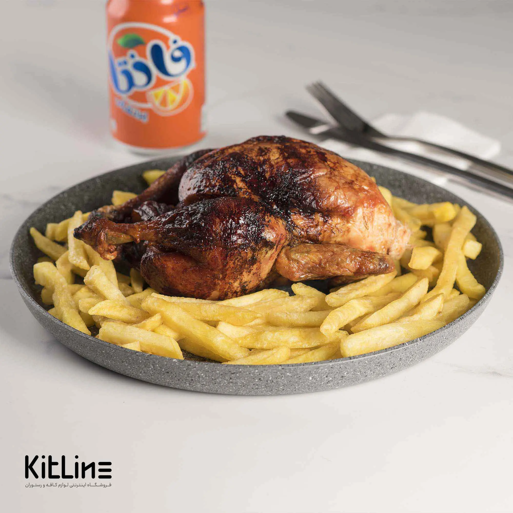 بشقاب آلومینیومی روکش گرانیتی ۳۲ سانتیمتری - تصویر 5