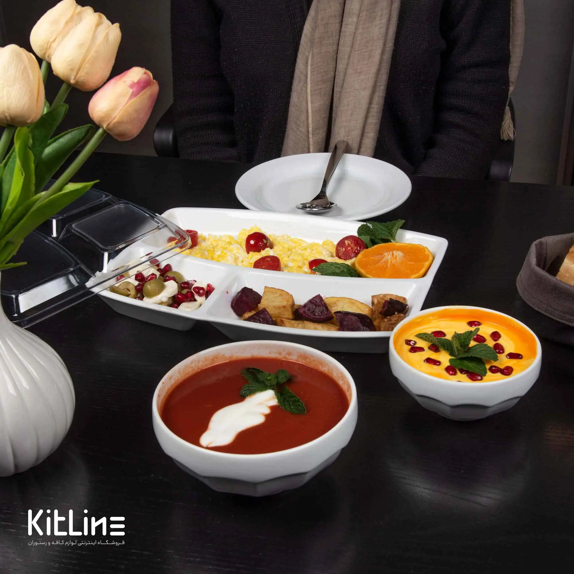 کاسه چینی نئوکلاسیک ۹۰۰ میلیلیتری زرین - تصویر 5