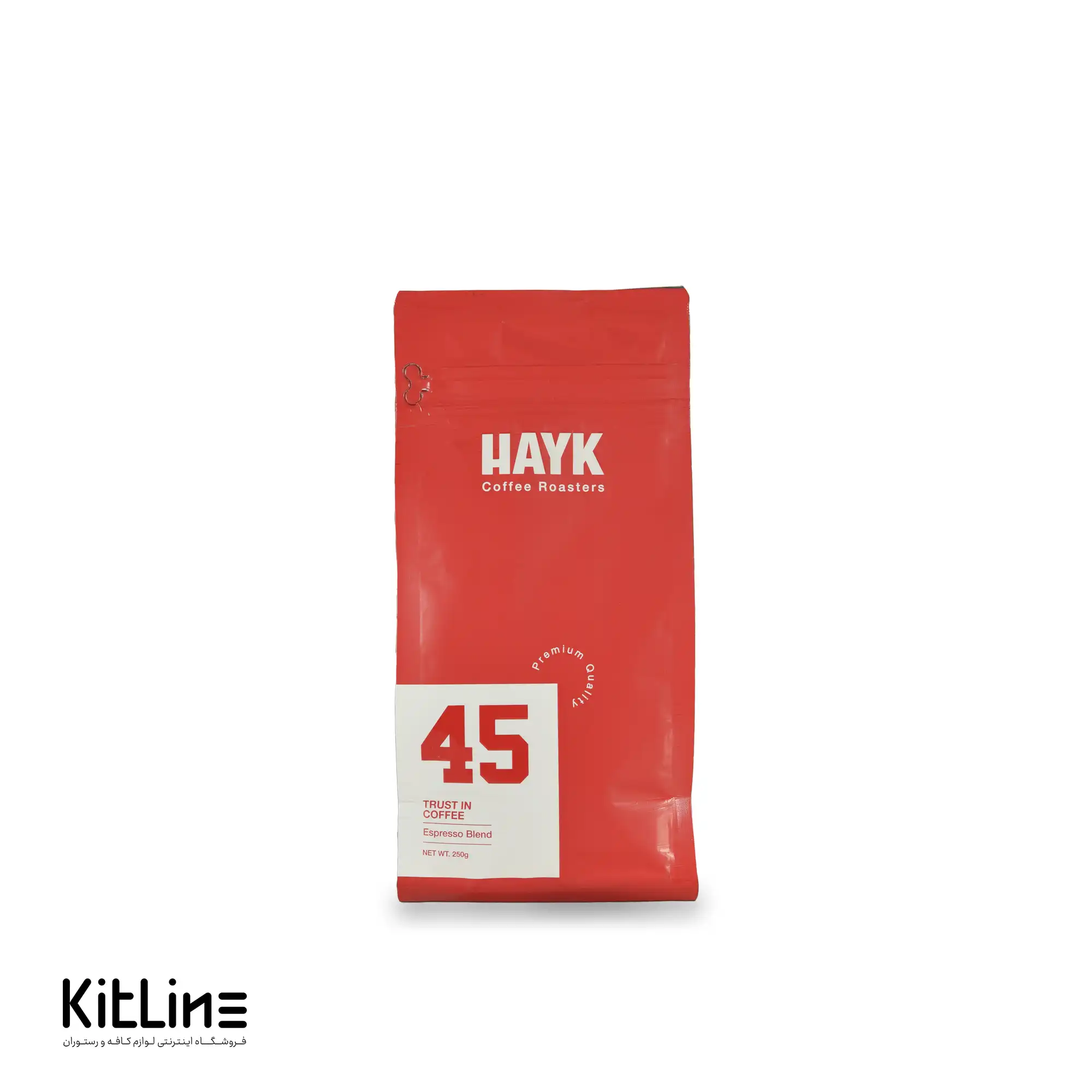 دانه قهوه ۶۰٪ عربیکا ۴۰٪‌ روبوستا ترکیب ۴۵ هايک ۲۵۰ گرمی