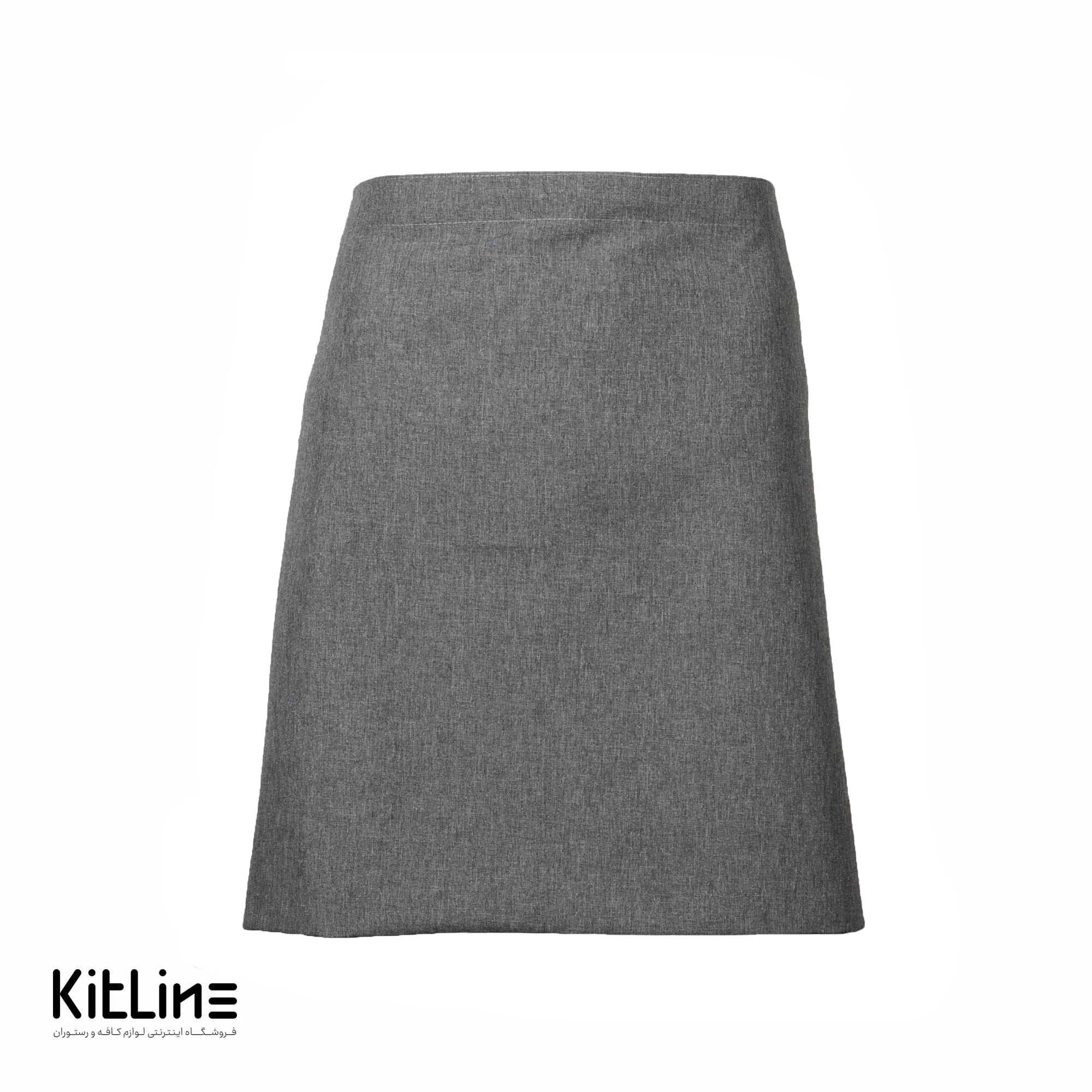 نیم پیشبند ملانژ طوسی روشن - تصویر 2