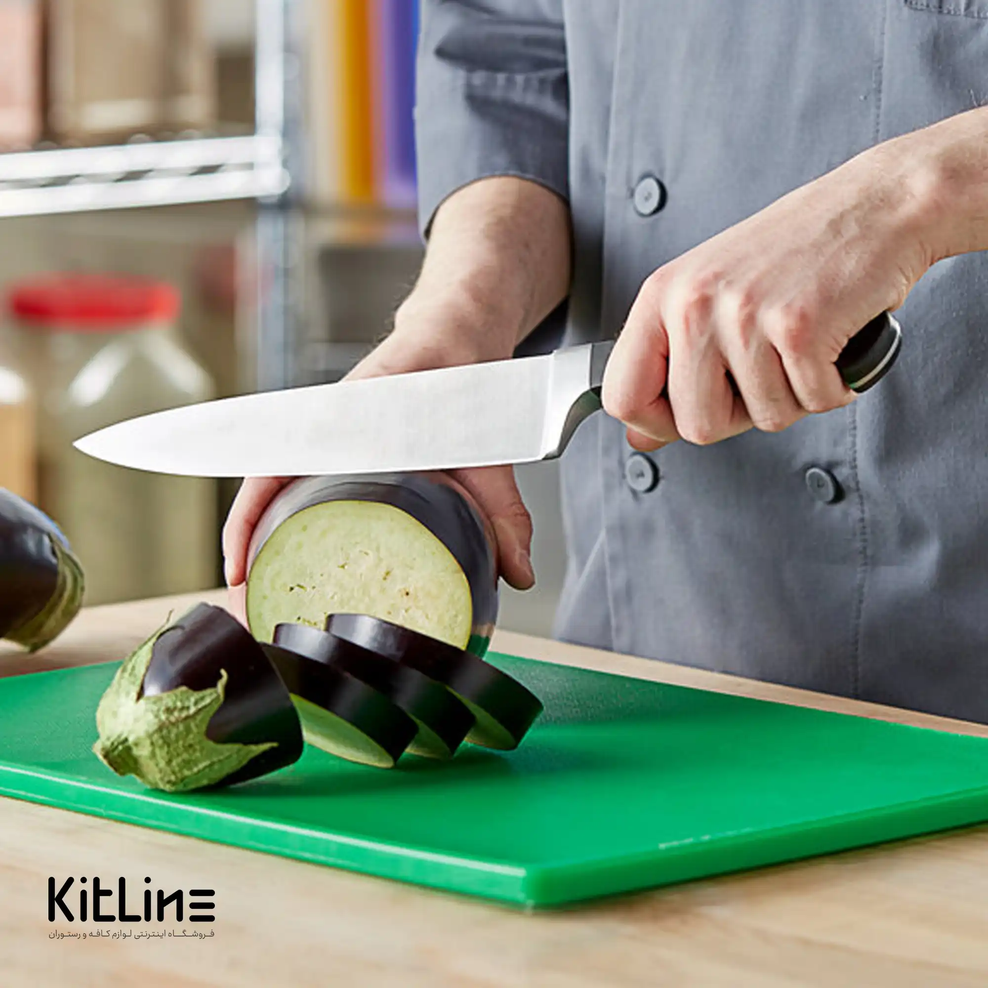 چاقو سرآشپز ۲۰ سانتیمتری برگهف دسته مشکی - تصویر 4