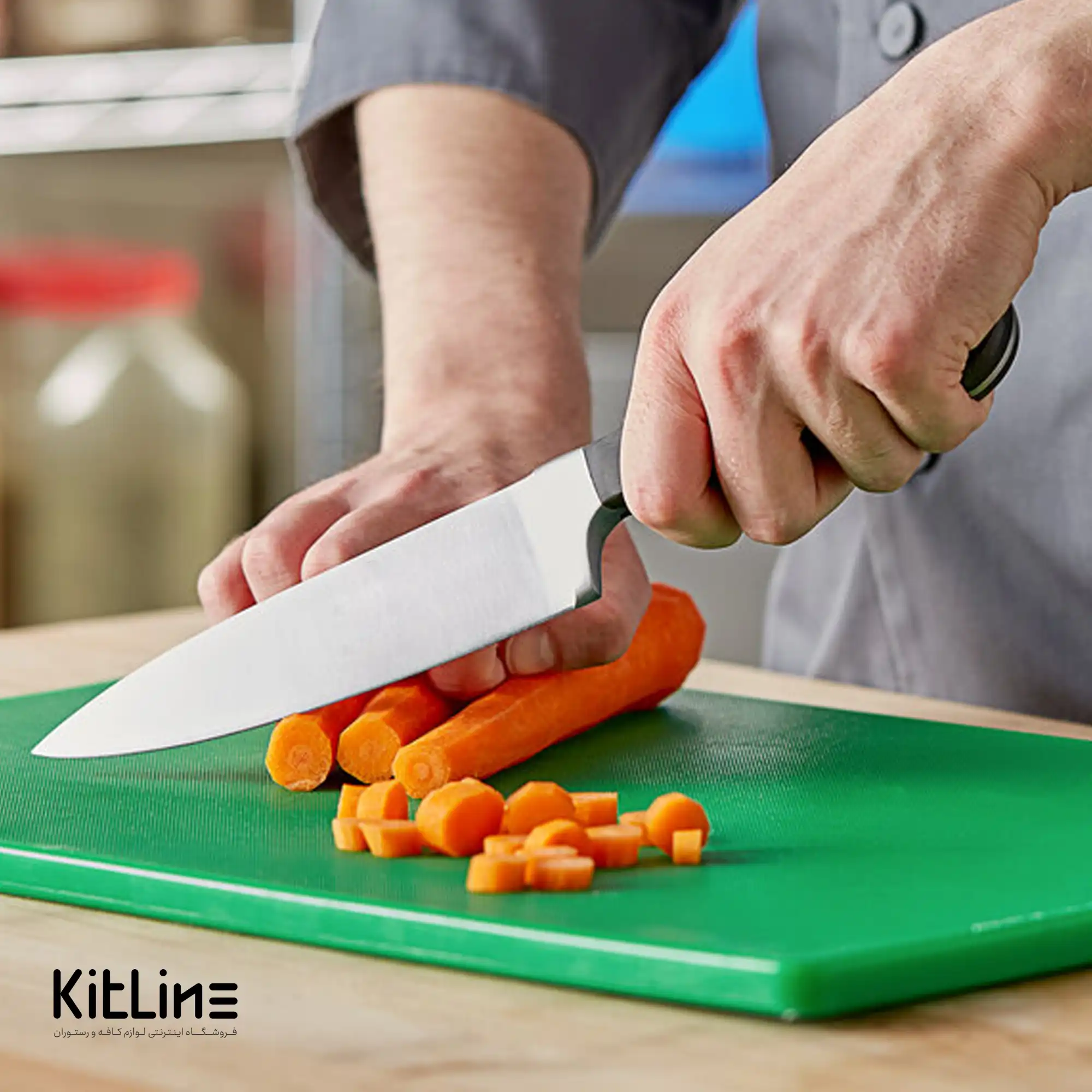 چاقو سرآشپز ۱۷.۵ سانتیمتری برگهف دسته مشکی - تصویر 4