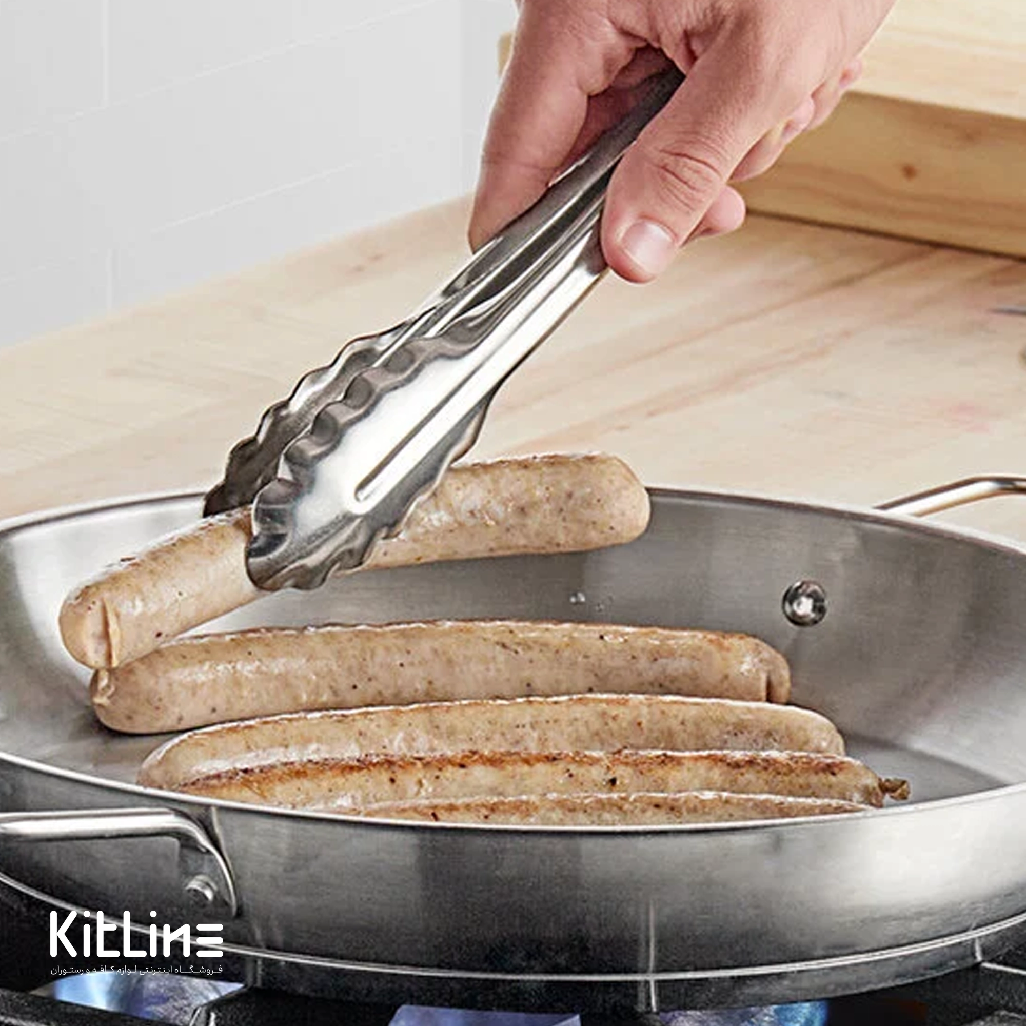 انبر سرو استیل ۲۴ سانتیمتری سبز کارلایز - تصویر 5