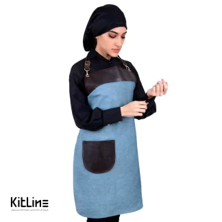 پیشبند جین تمام سنگشور جیب راست