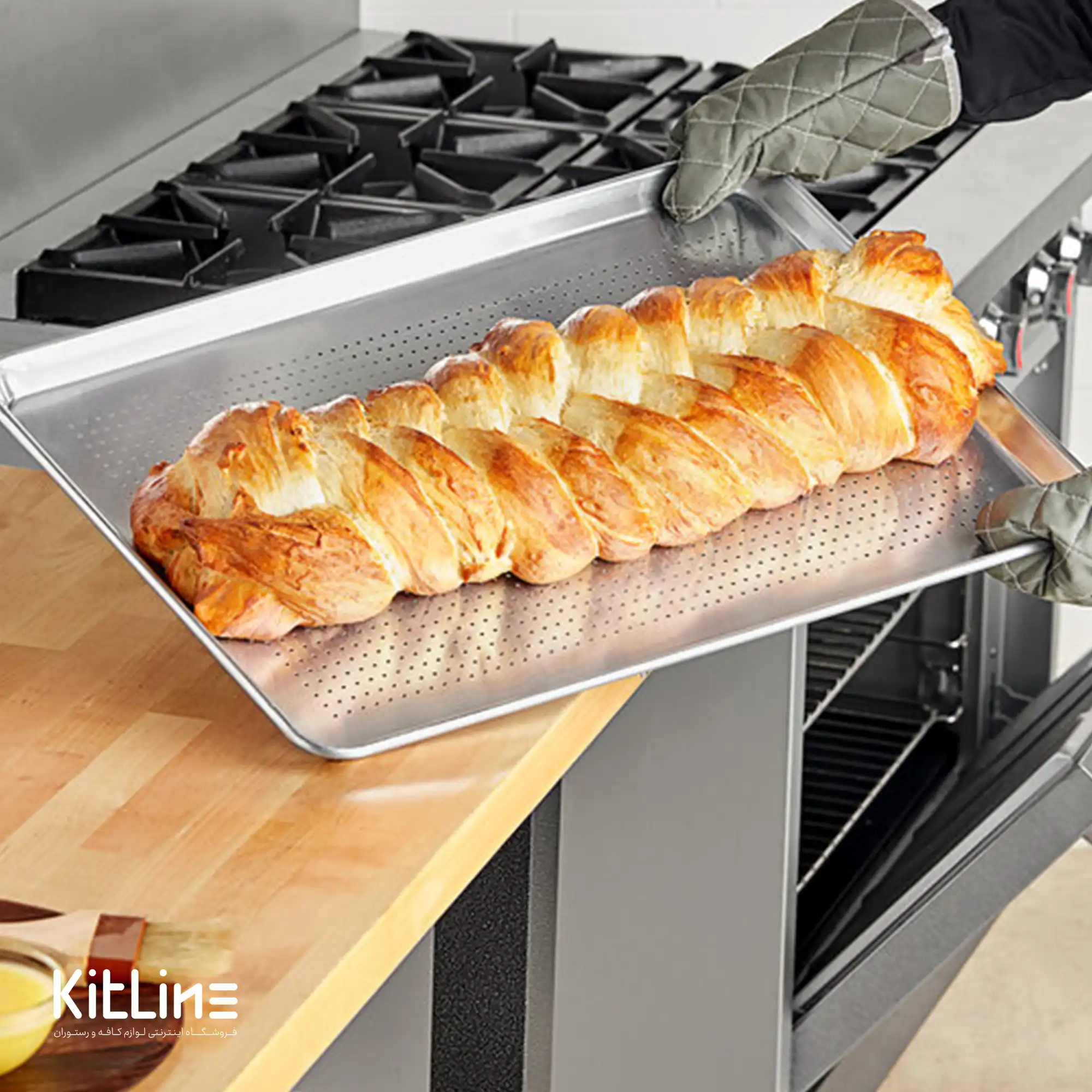 سینی فر ۹۰×۶۰ سانتیمتری آلومینیومی پانچ دور مفتولی - تصویر 4