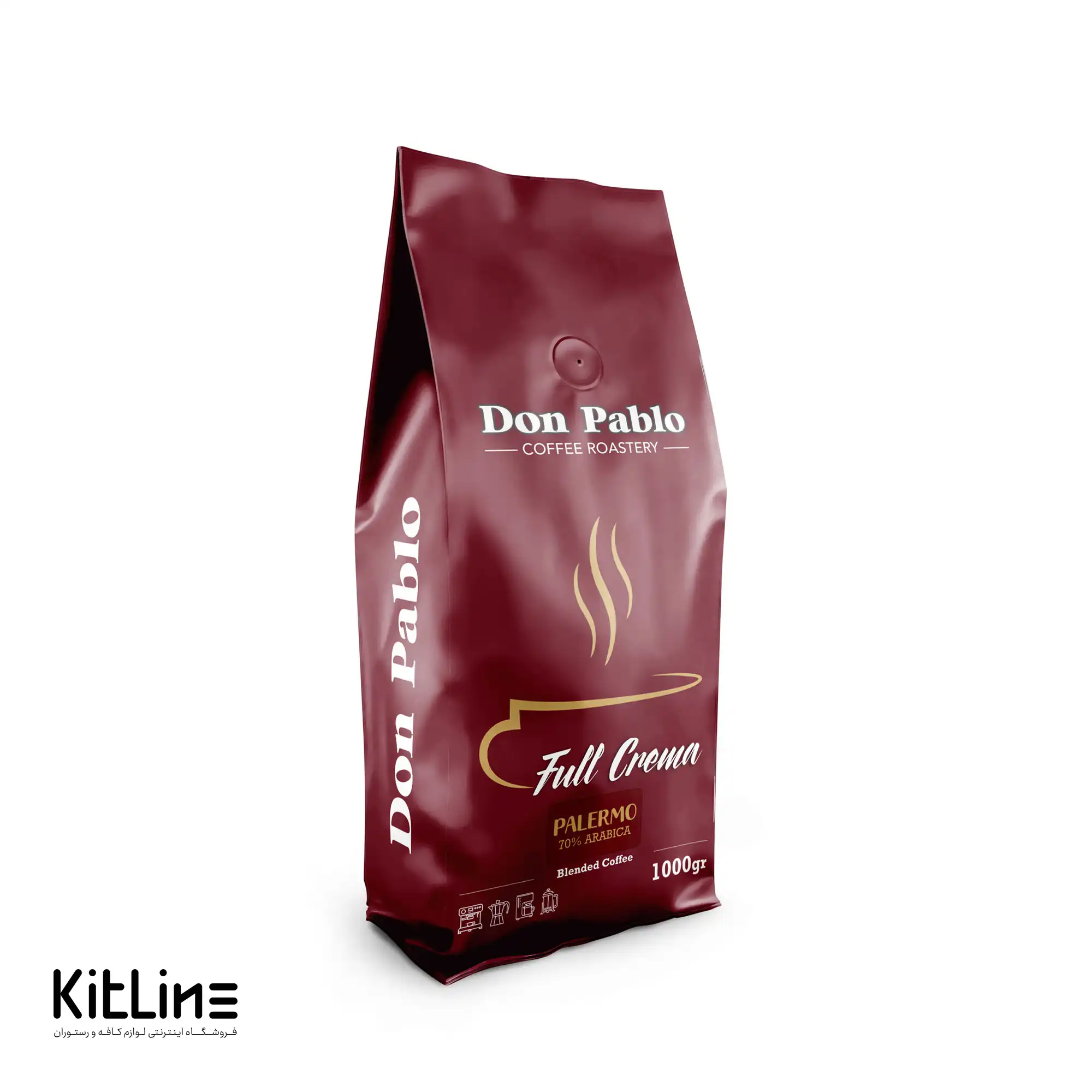 دانه قهوه ۷۰٪ عربیکا ۳۰٪ روبوستا ترکیب پالرمو دن پابلو ۱ کیلوگرمی