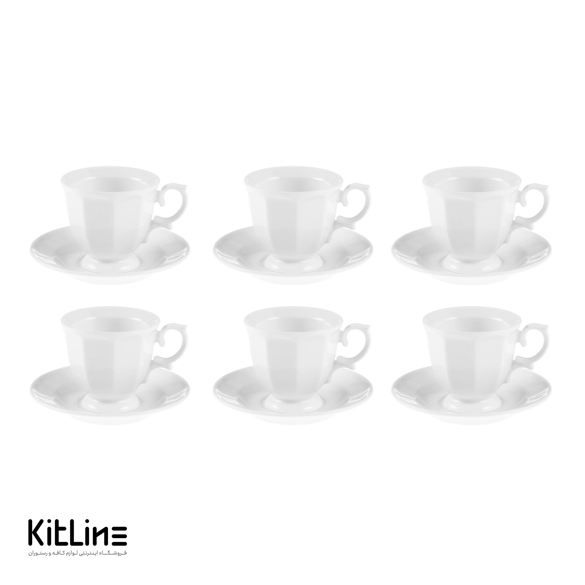 فنجان و نعلبکی چینی نئوکلاسیک ۹۰ میلیلیتری زرین (ست ۶ عددی) - تصویر 6