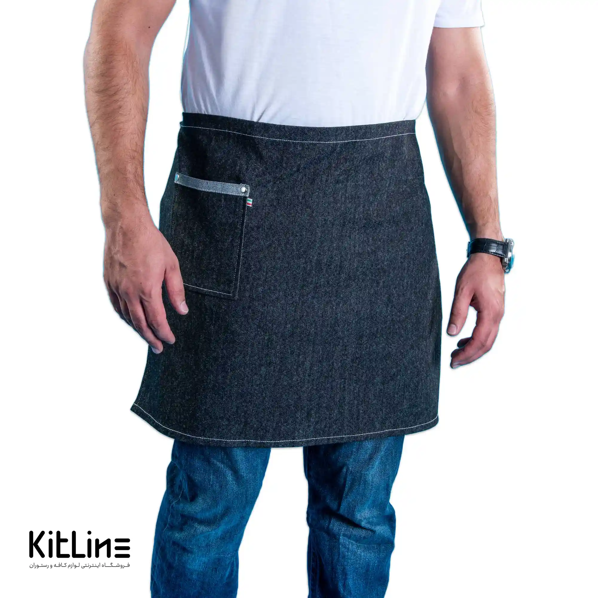 نیم پیشبند جین تک جیب کیوان - تصویر 6