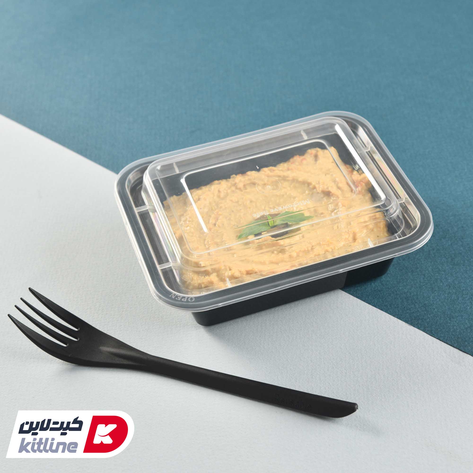 ظرف یکبار مصرف ۱۱×۱۴ سانتیمتری مشکی همراه درب شفاف سوپر فرش (کارتن ۱۵۰ عددی) - تصویر 5