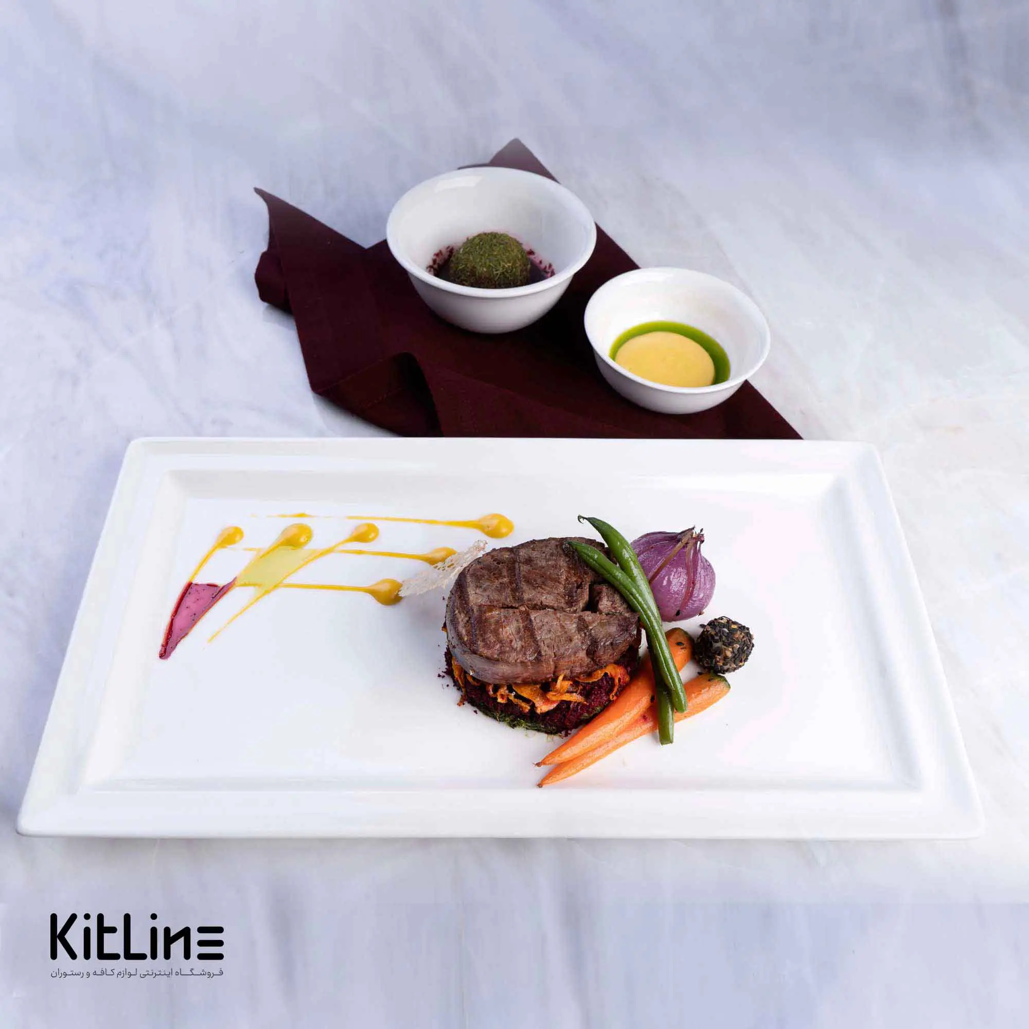 دیس پرسلین ۲۱×۳۸ سانتیمتری کلاسیک سفید رک (RAK) - تصویر 5