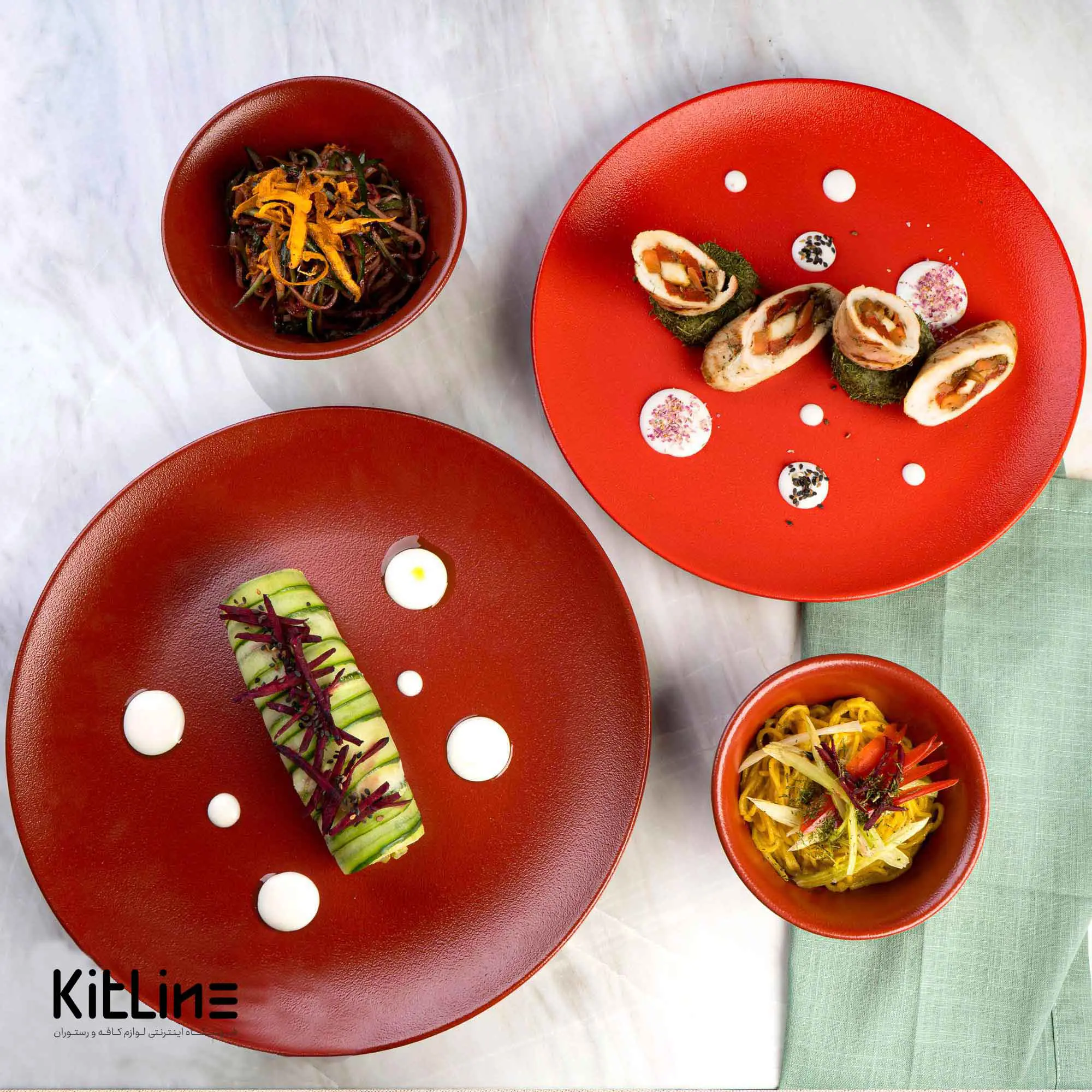 کاسه پرسلین ۱۲ سانتیمتری فیوژن قرمز رک (RAK) - تصویر 5