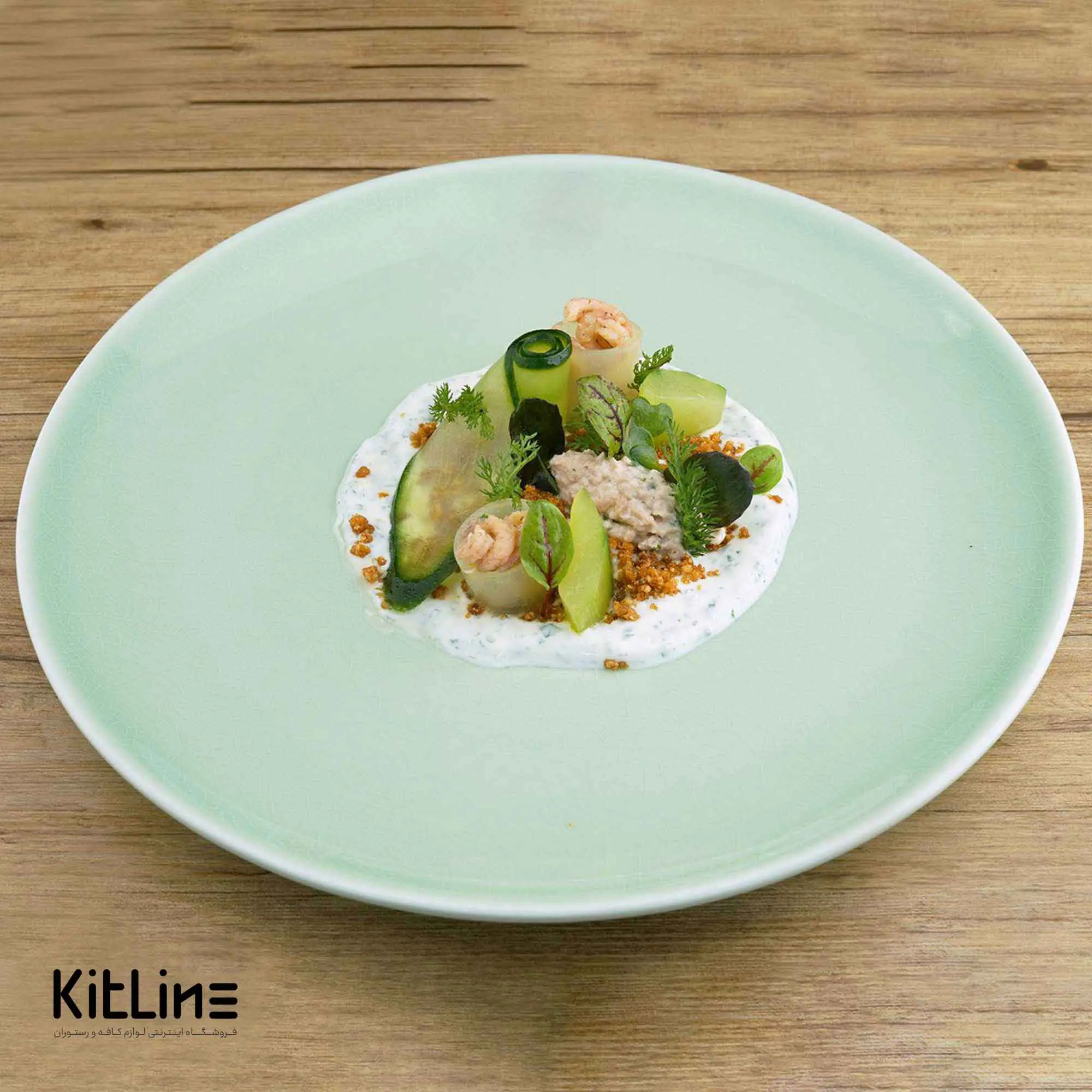 بشقاب پرسلین ۲۹ سانتیمتری وینتیج سبز رک (RAK) - تصویر 5