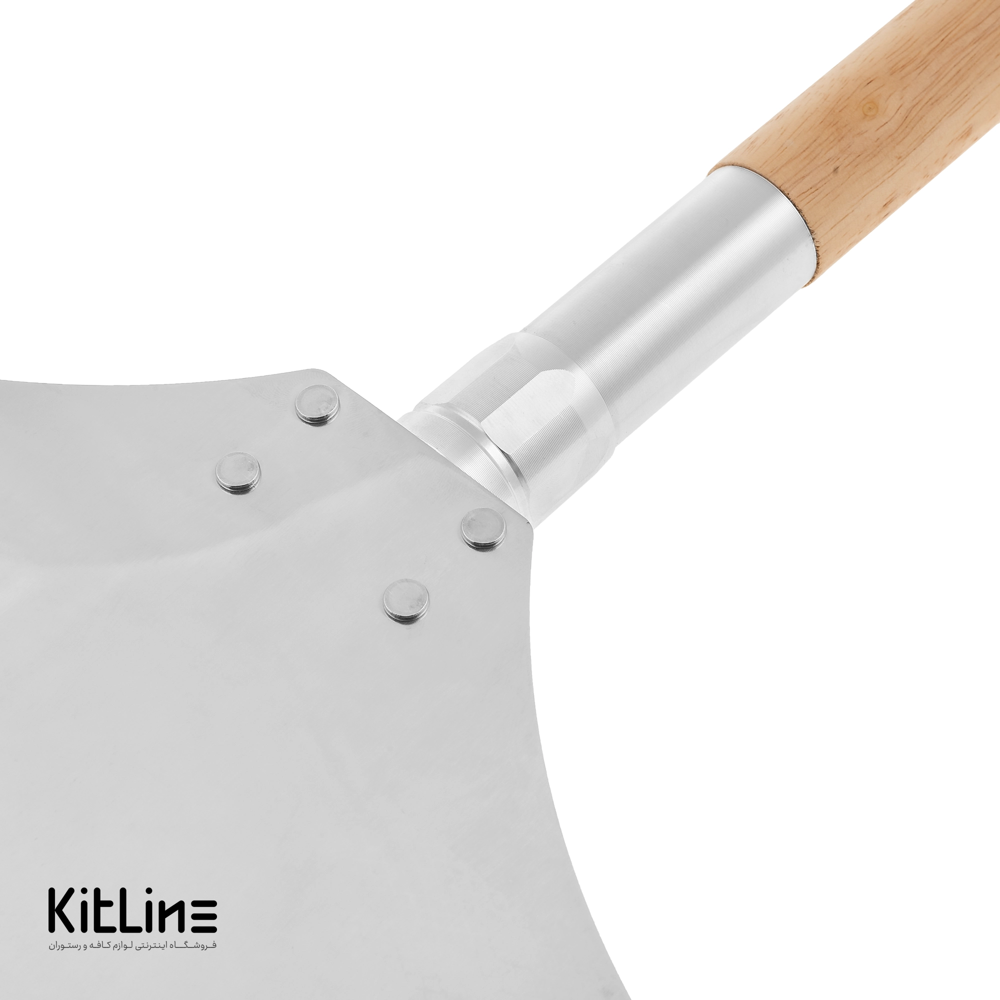 پارو پیتزا آلومینیومی مستطیل کف ۳۰ دسته چوبی ۴۰ سانتیمتر بست - تصویر 6