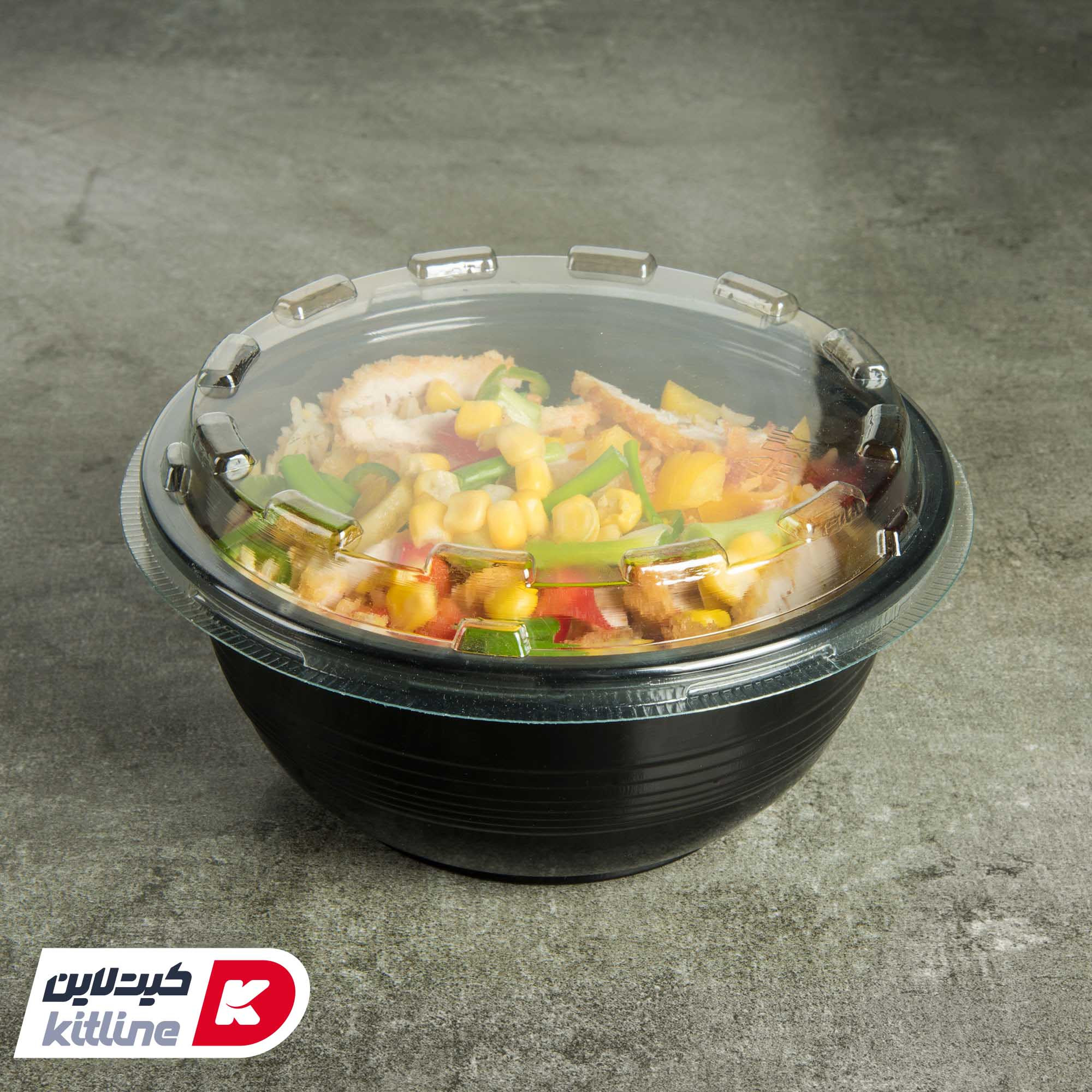 کاسه یکبار مصرف ۱۰۰۰ میلی لیتری مشکی همراه درب (کارتن ۴۰۰ عددی) - تصویر 7