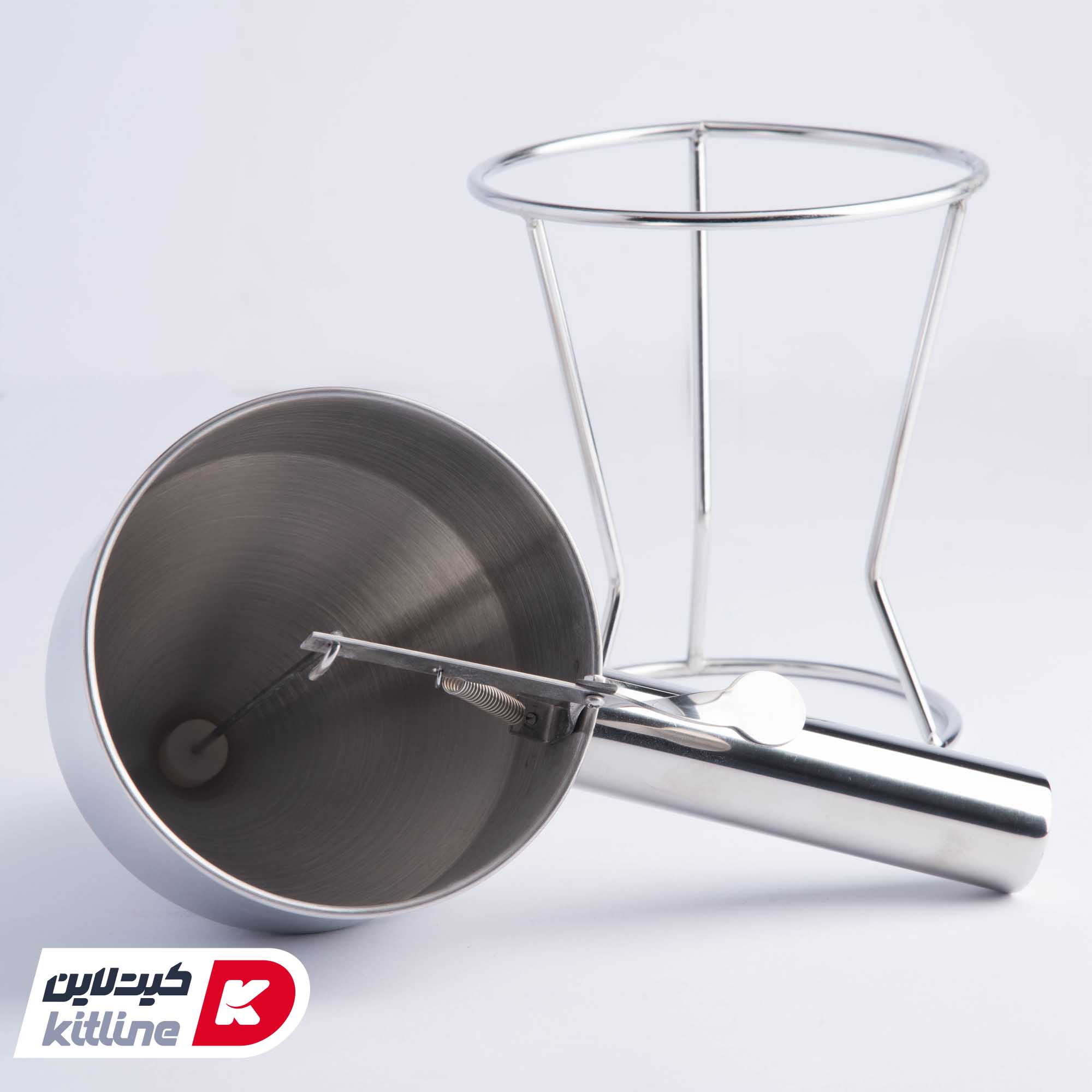 دیسپنسر پنکیک استیل ۱۹ سانتیمتری همراه با پایه - تصویر 4