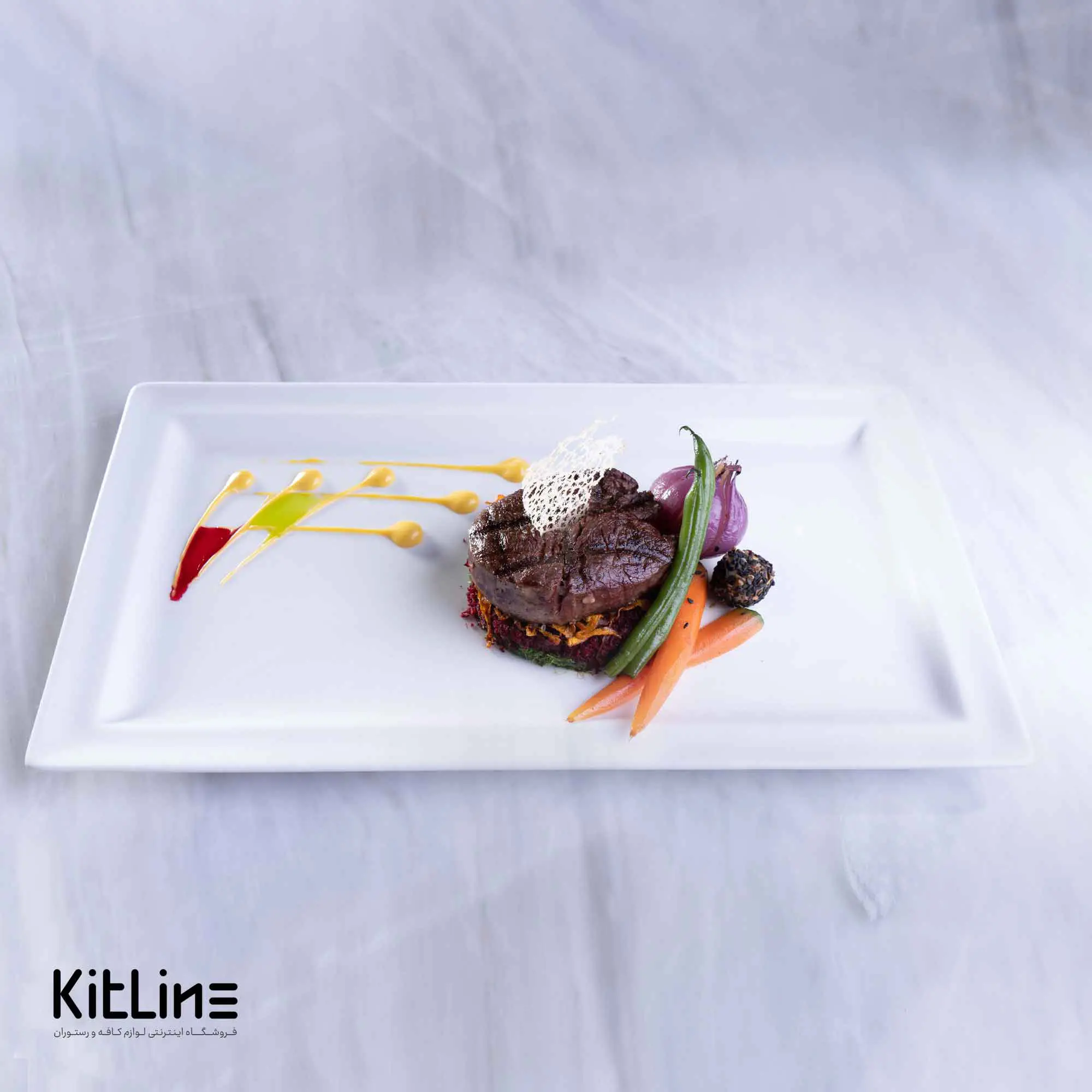 دیس پرسلین ۲۱×۳۸ سانتیمتری کلاسیک سفید رک (RAK) - تصویر 6