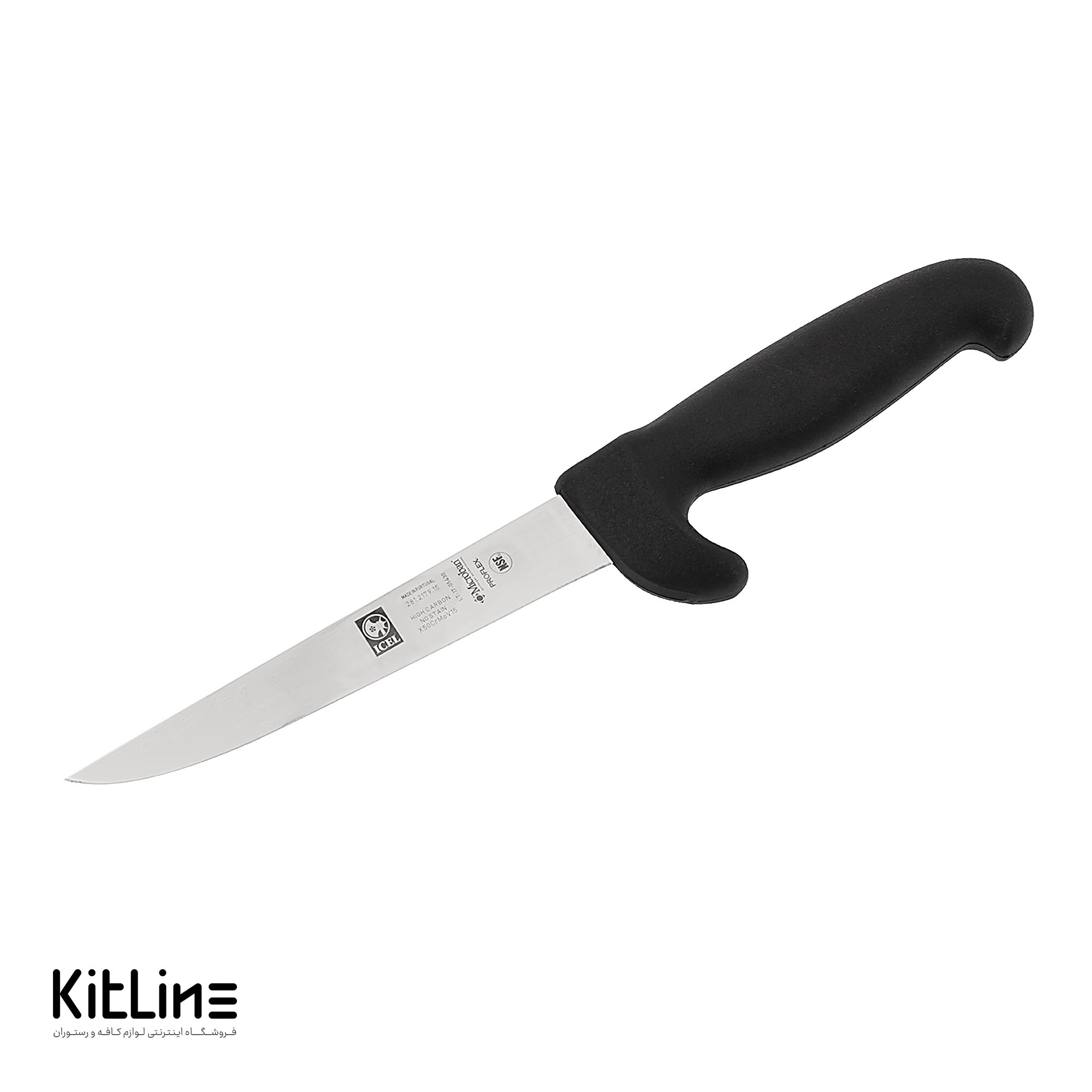 چاقو استخوان گیری ۱۵ سانتیمتری ایسل دسته مشکی