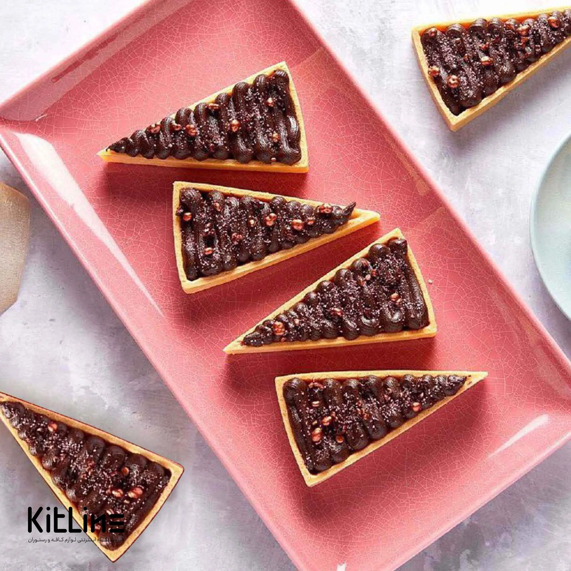 دیس پرسلین ۱۷.۵×۳۳ سانتیمتری وینتیج صورتی رک (RAK) - تصویر 5