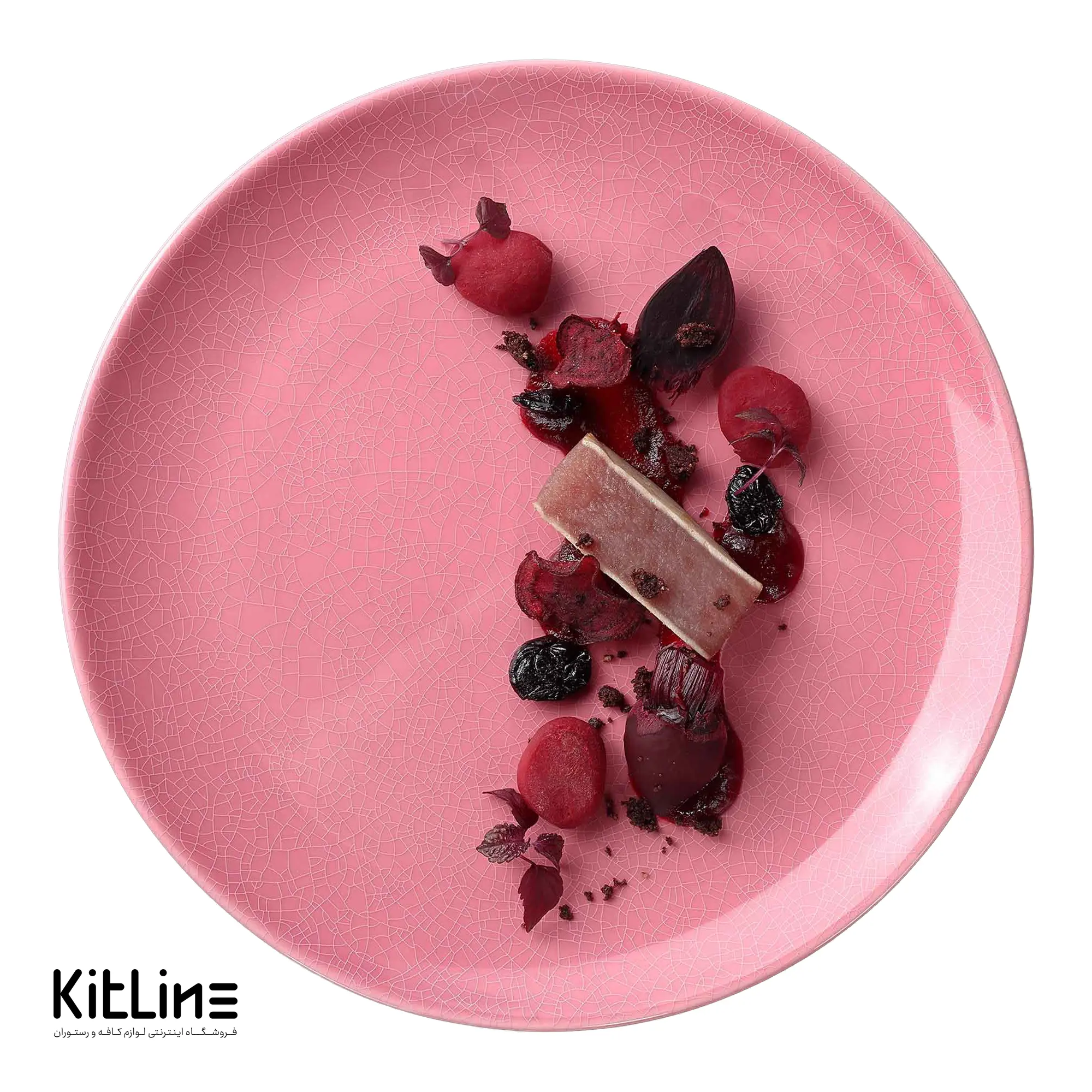 بشقاب پرسلین ۲۹ سانتیمتری وینتیج صورتی رک (RAK) - تصویر 6