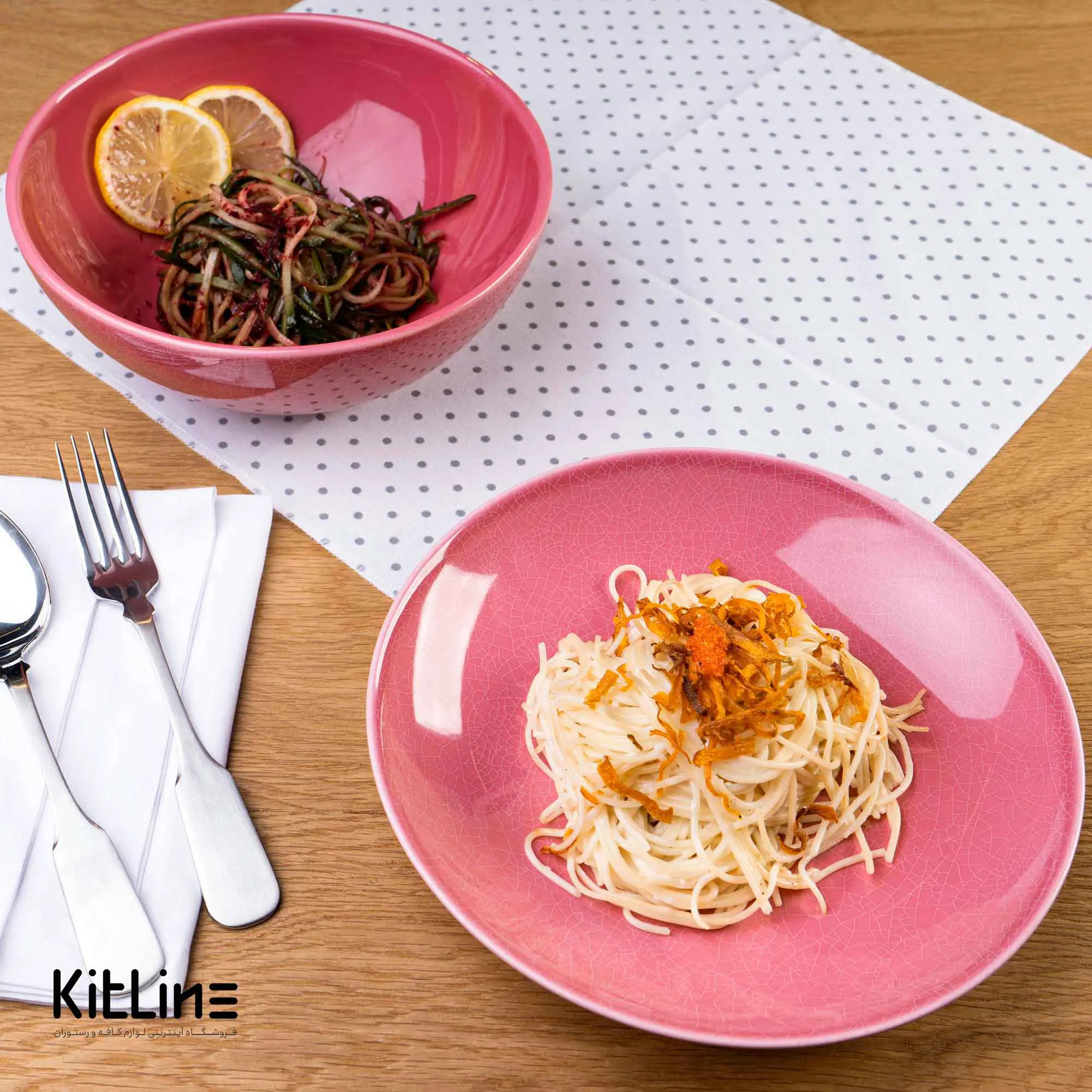 بشقاب گود پرسلین ۲۳ سانتیمتری وینتیج صورتی رک (RAK) - تصویر 8