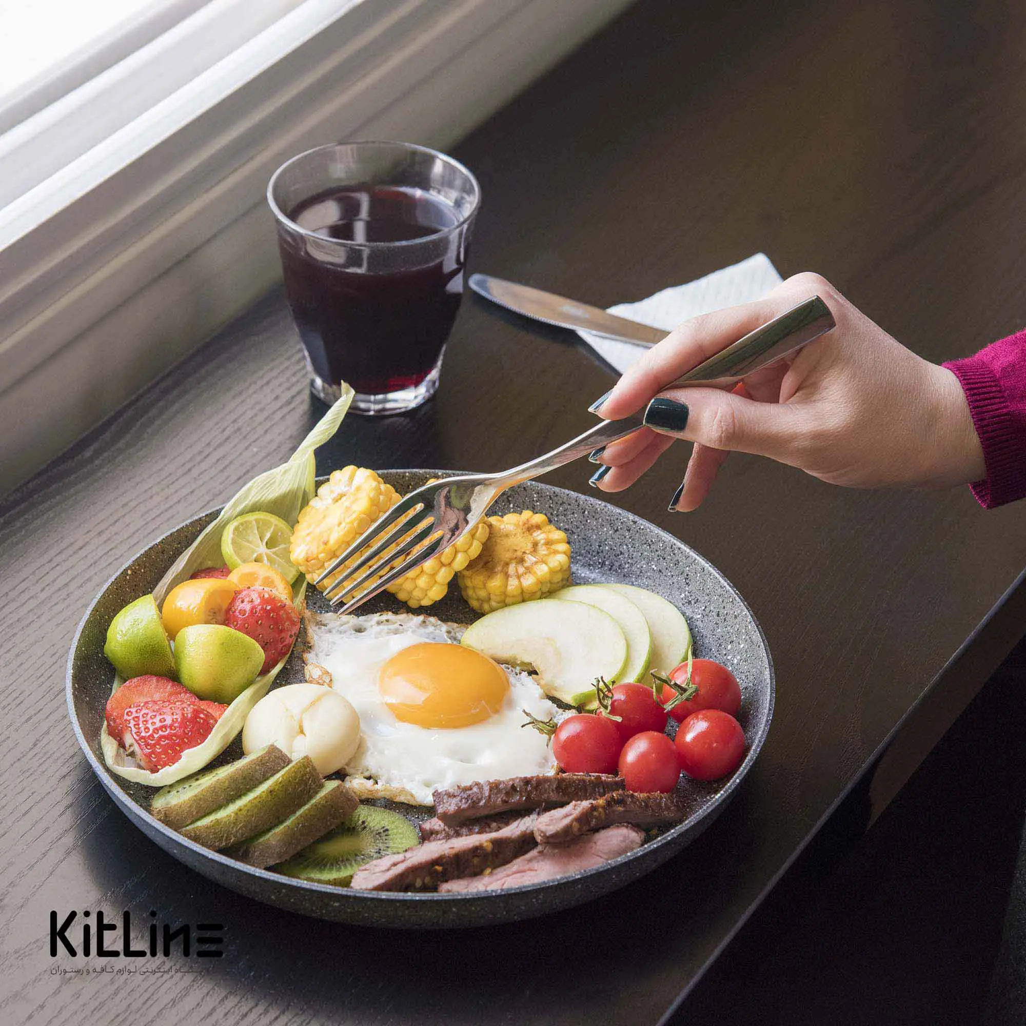 بشقاب آلومینیومی روکش گرانیتی ۲۴ سانتیمتری - تصویر 5