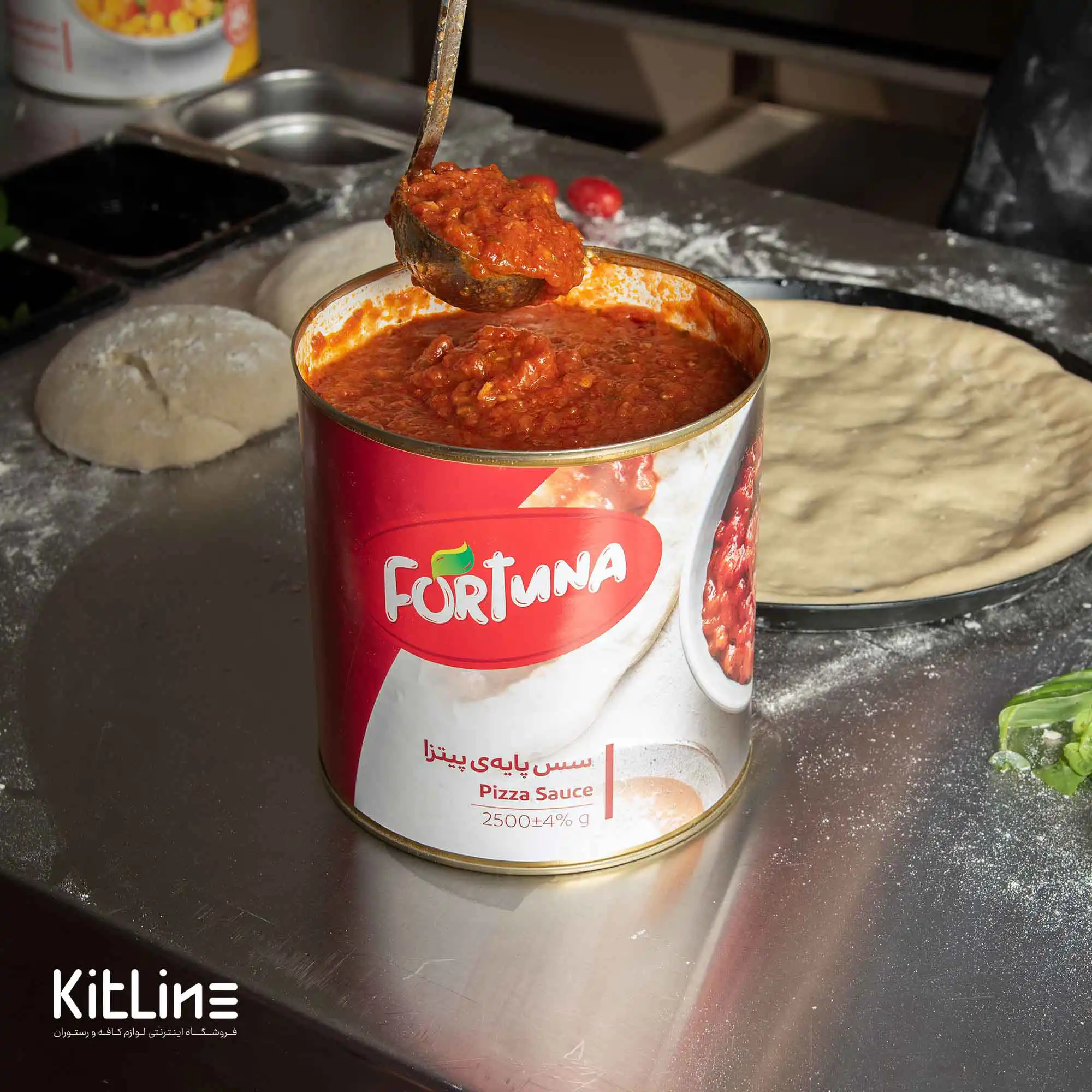 کنسرو سس پایه پیتزا فورتونا ۲/۵ کیلوگرمی - تصویر 5