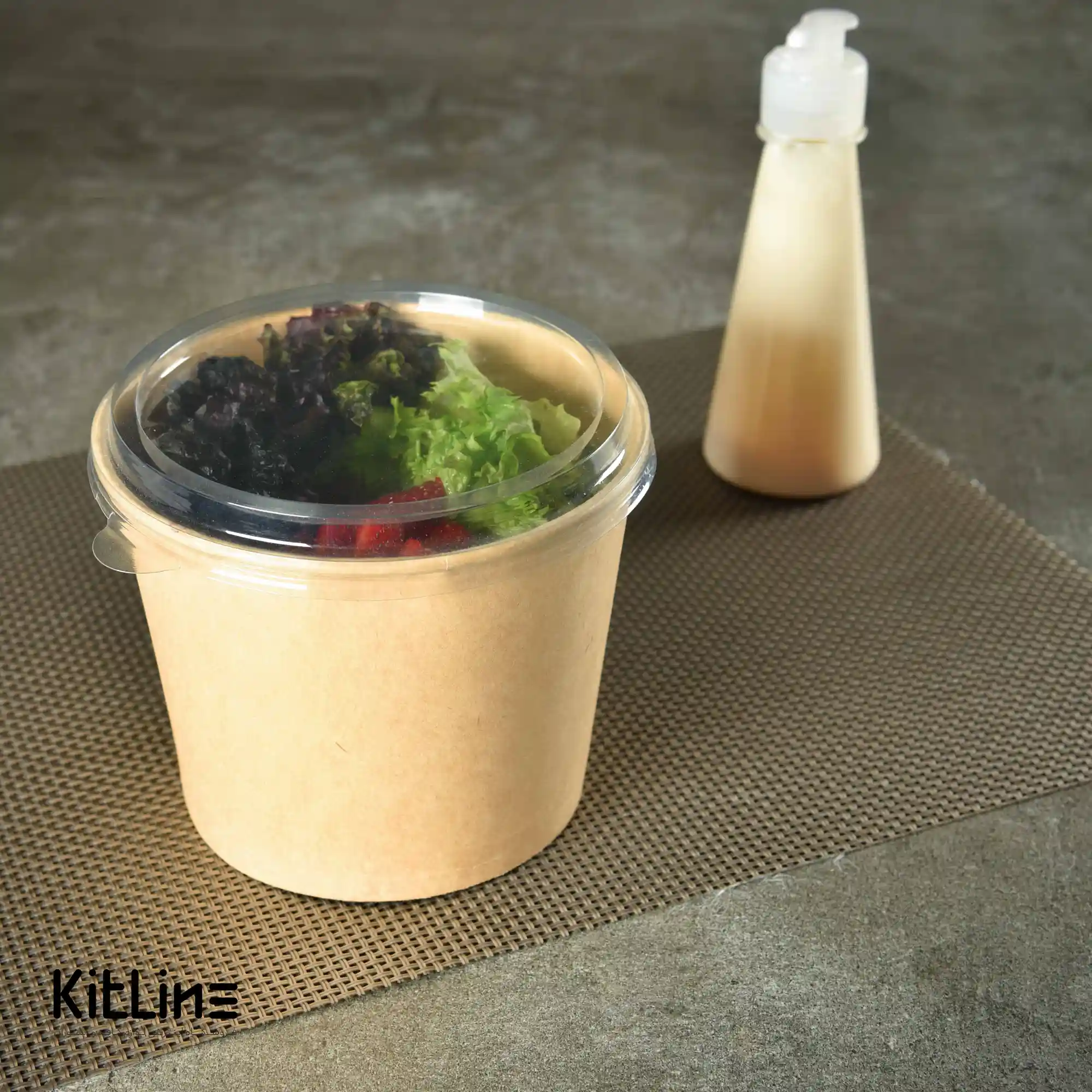 ظرف سالاد یکبار مصرف کرافت ۱۰۰۰ میلی لیتری همراه در (کارتن ۵۰۰ عددی) - تصویر 3