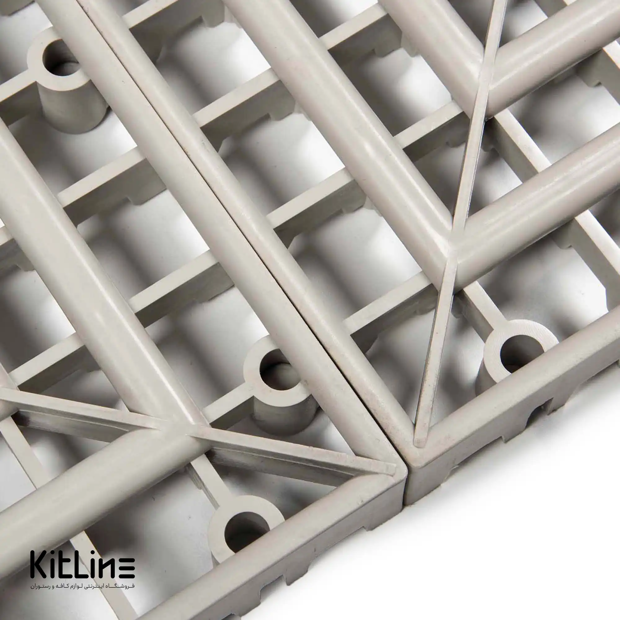 کفپوش تایل صنعتی ۵۰×۵۰ سانتیمتری طوسی روشن - تصویر 3