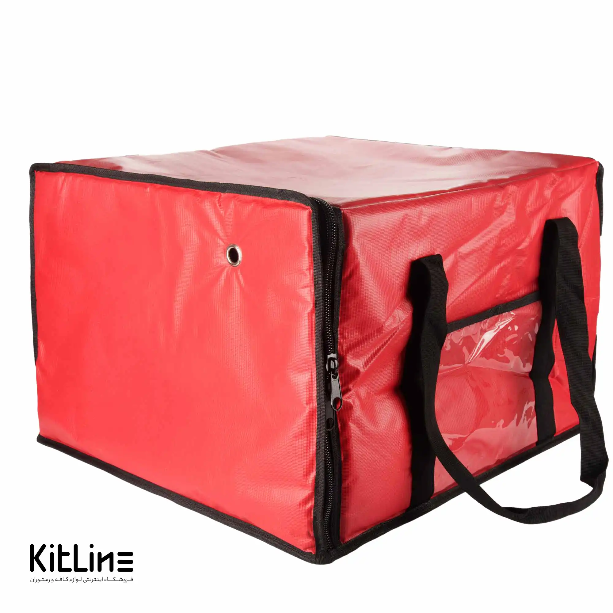 کیف حمل غذا ۴۷×۵۰ سانتیمتری برزنتی قرمز - تصویر 4