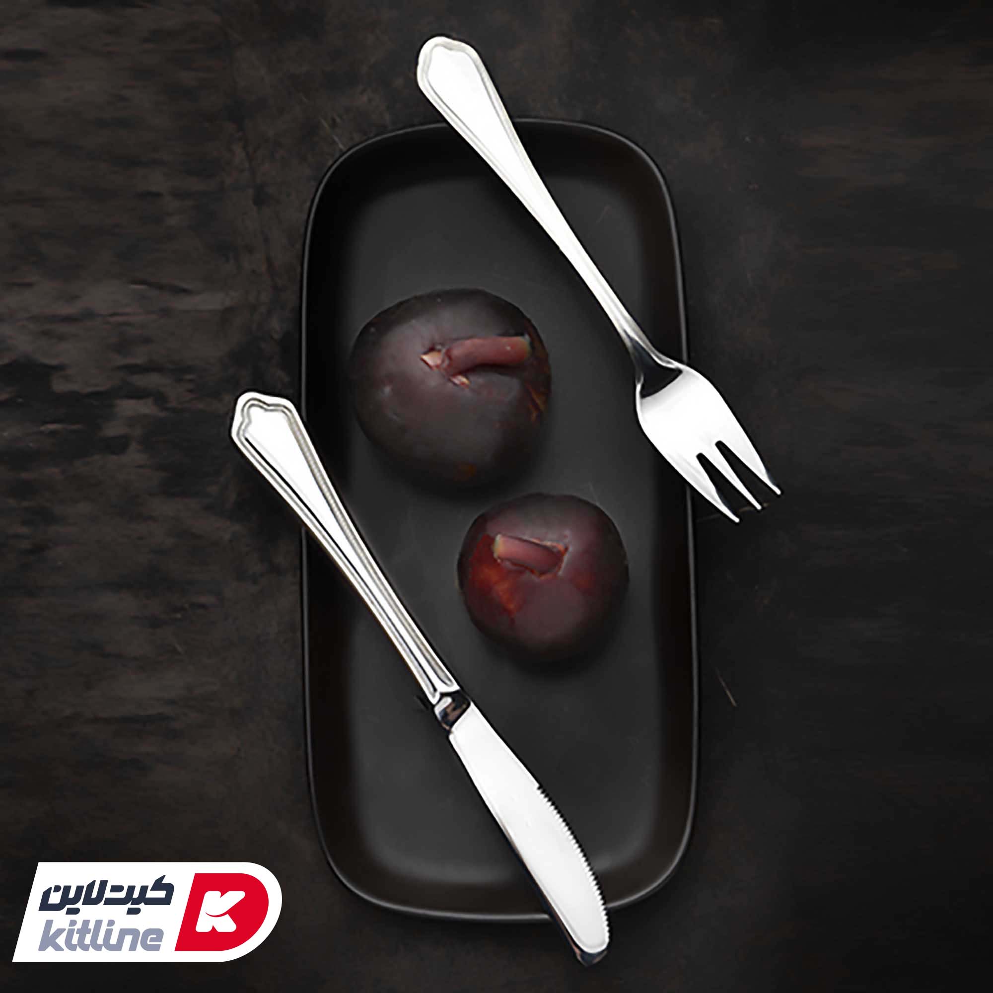 چنگال دسر خوری ناب استیل مدل ونیز - تصویر 4