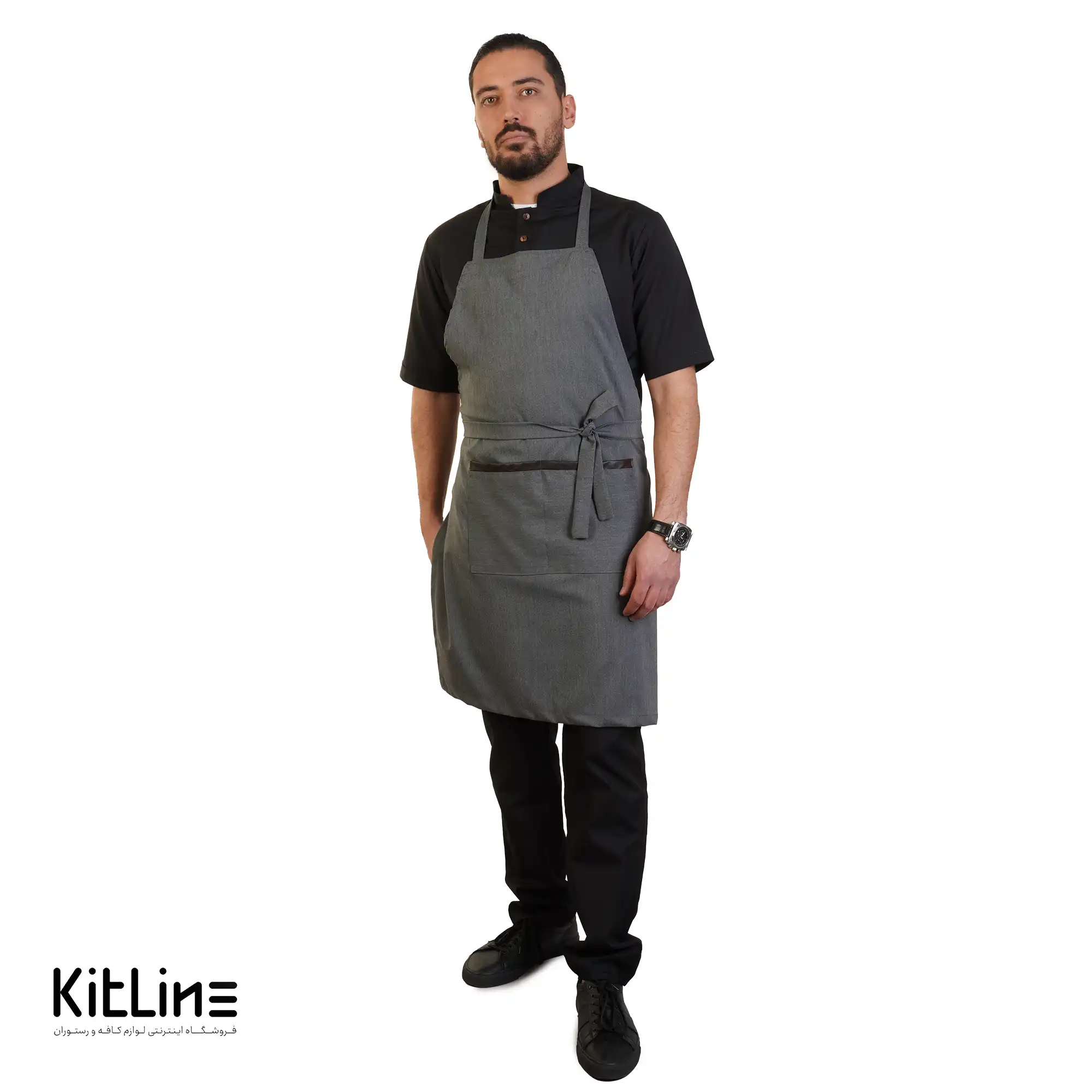 پیشبند طوسی ملانژ سارا فرم