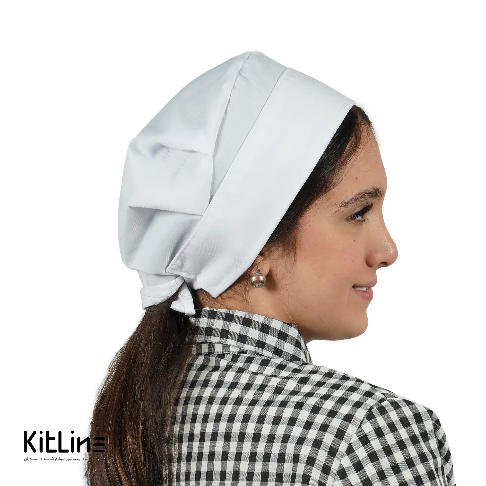 کلاه بانوان سفيد پشت بنددار - تصویر 4